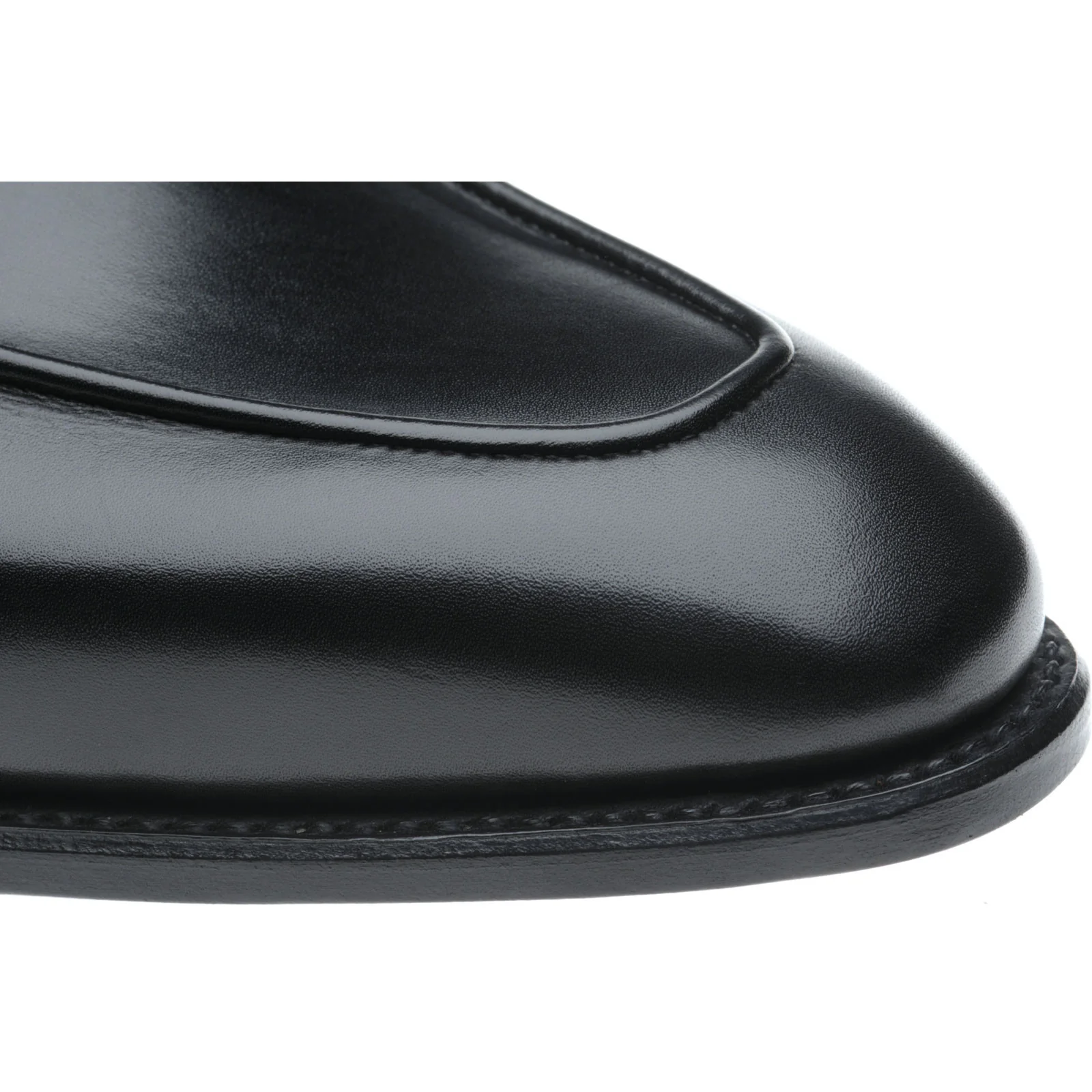 Herring Fleming mens loafers in black calf (second) - Image 5
