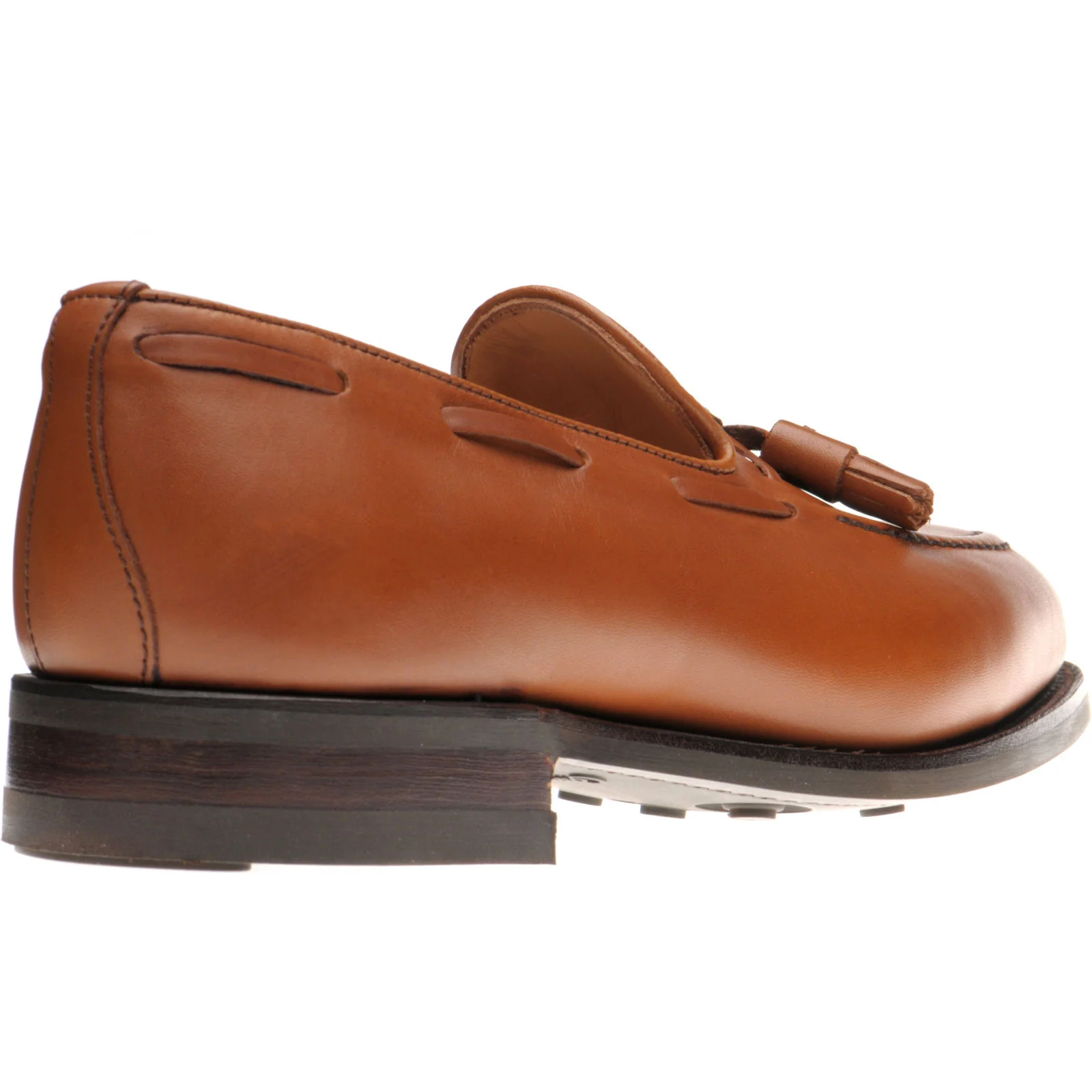 Herring Fletcher mens rubber-soled tasselled loafers in pecan calf - Image 4