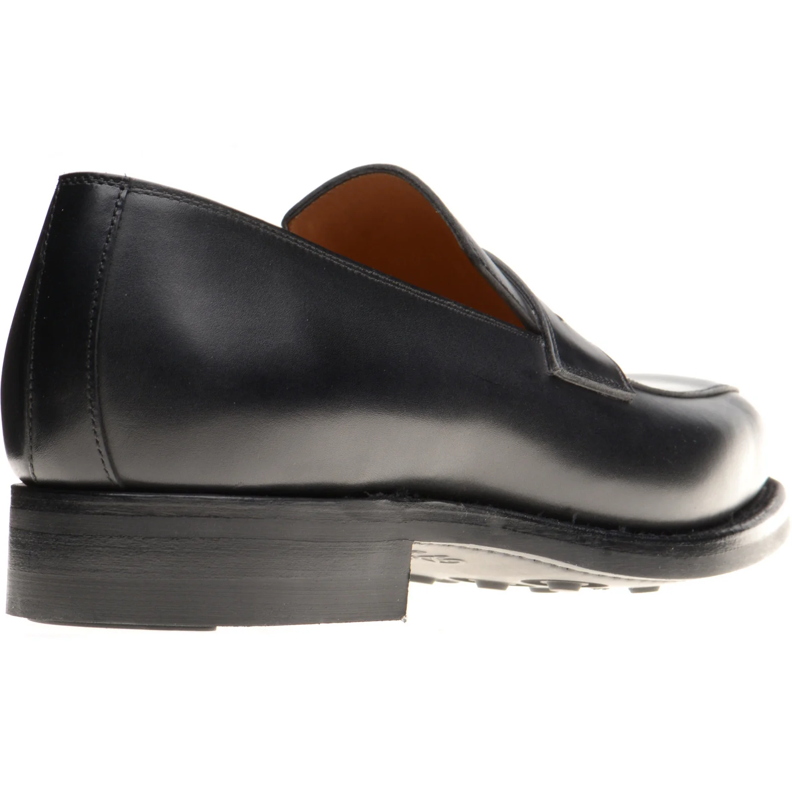 Herring Fletcher Rubber mens loafers in black calf - Image 4