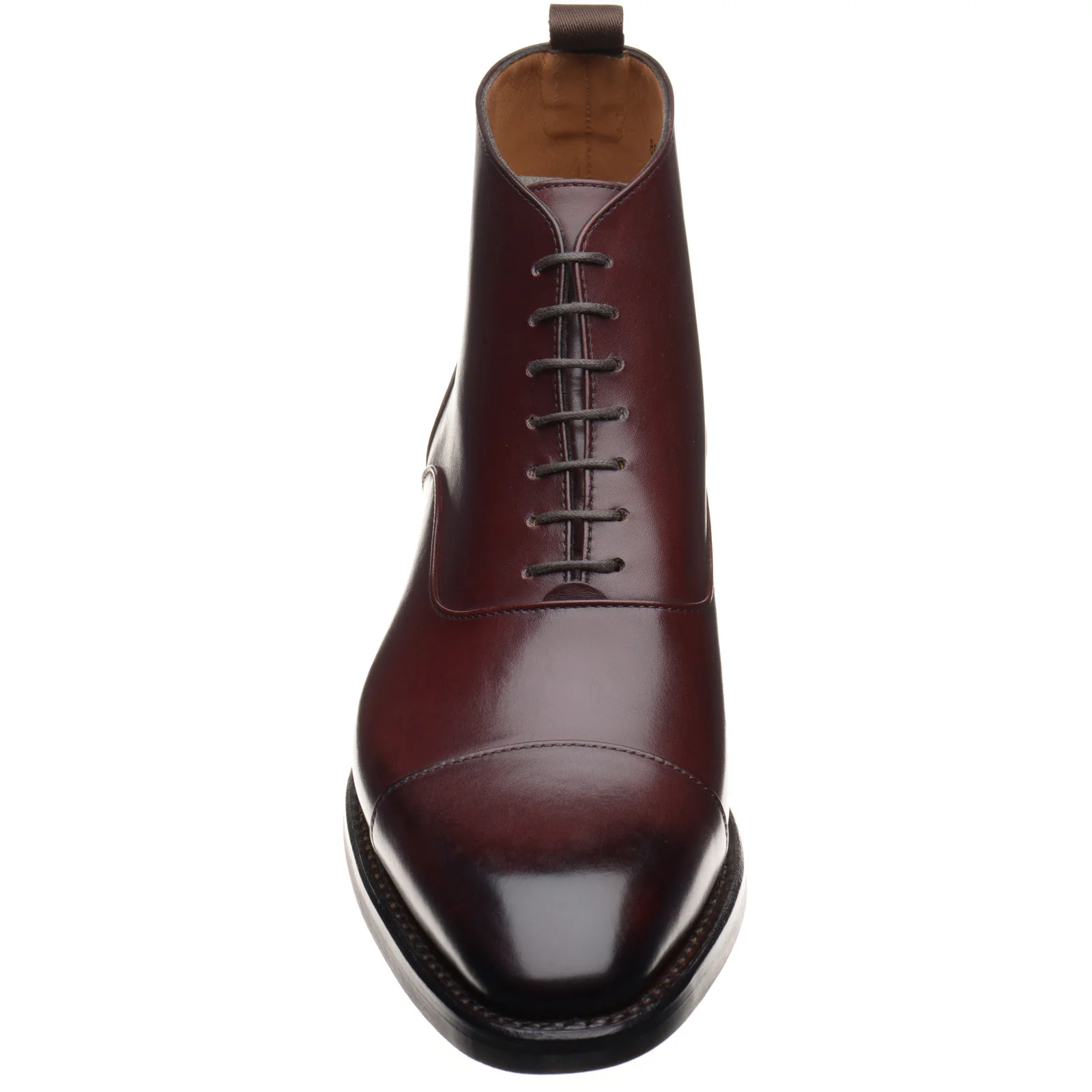 Herring Flynn R mens rubber-soled boots in burgundy calf - Image 2