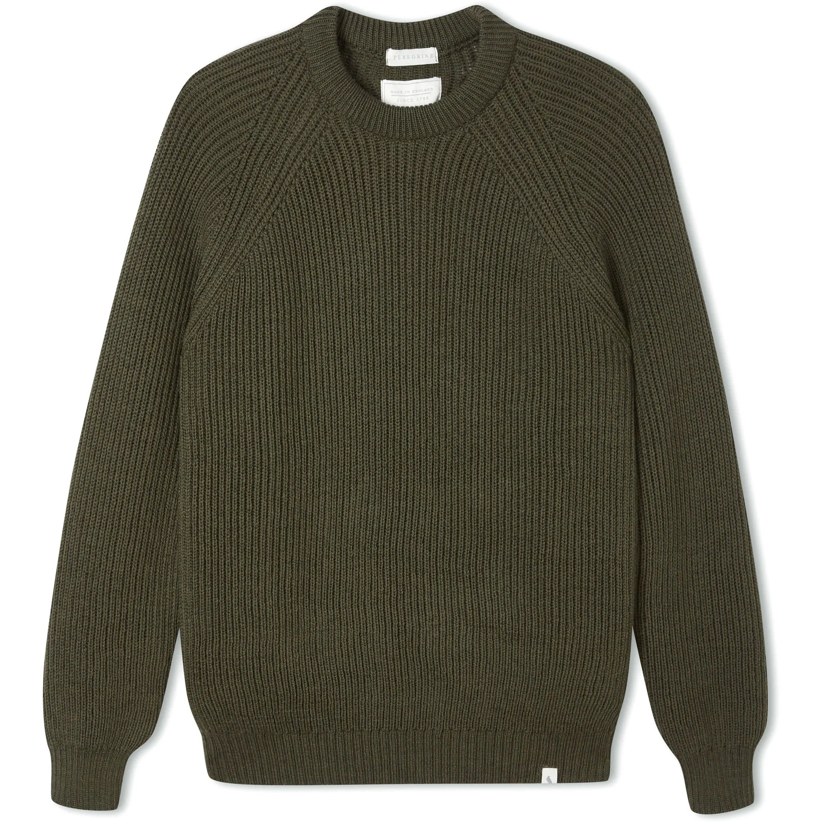 Herring Ford Crew Jumper by Peregrine in olive
