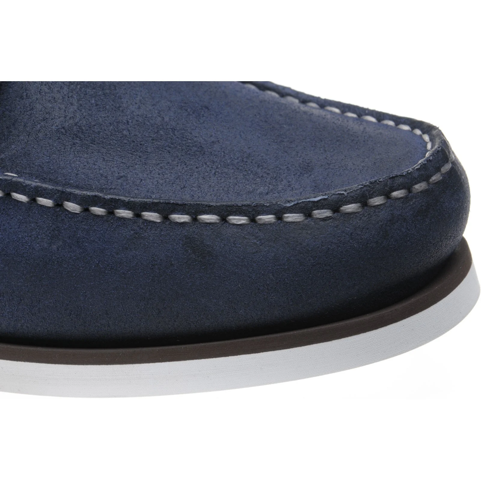 Herring Fowey mens rubber-soled deck shoes in navy - Image 5