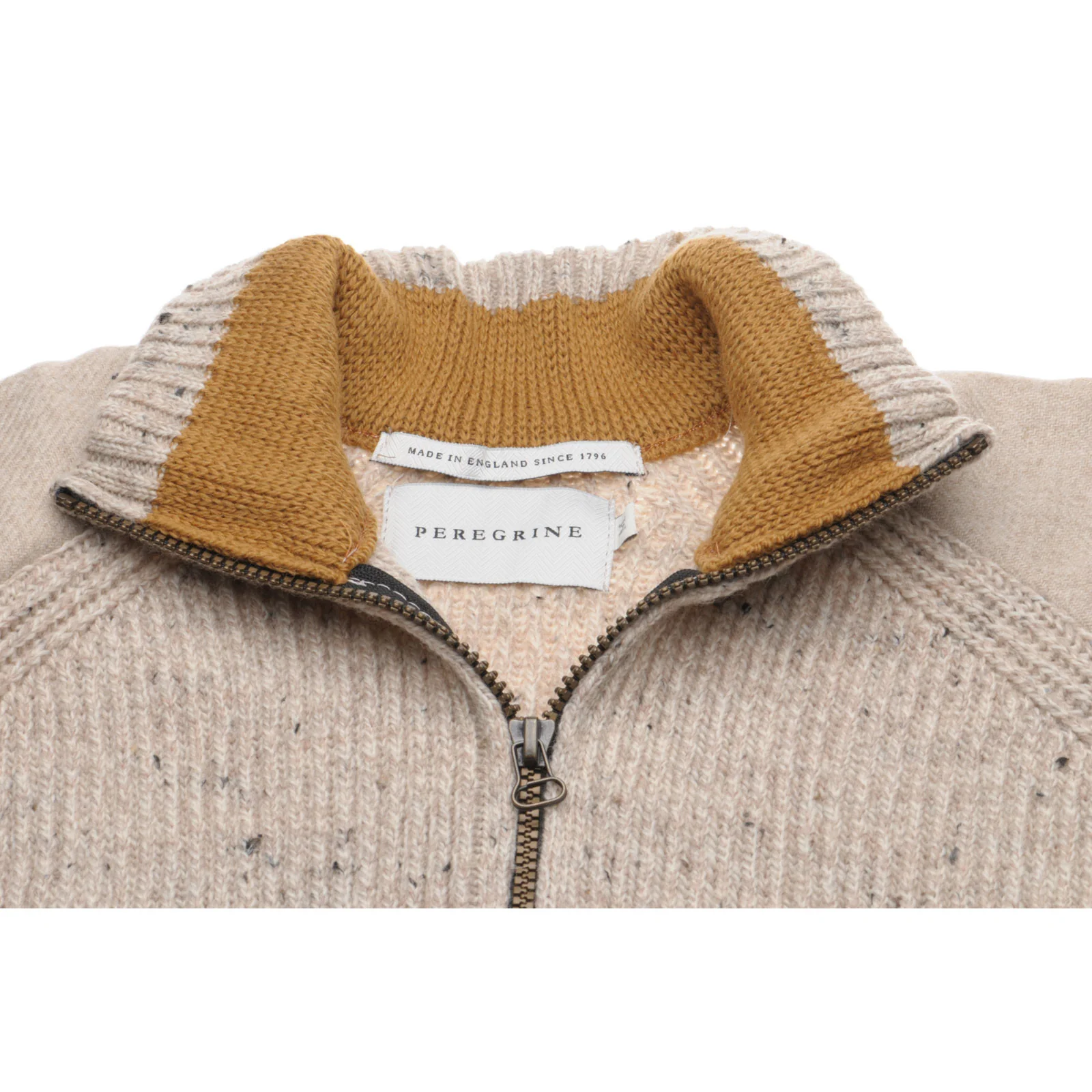 Herring Foxton Zip Jumper by Peregrine in oatmeal - Image 2