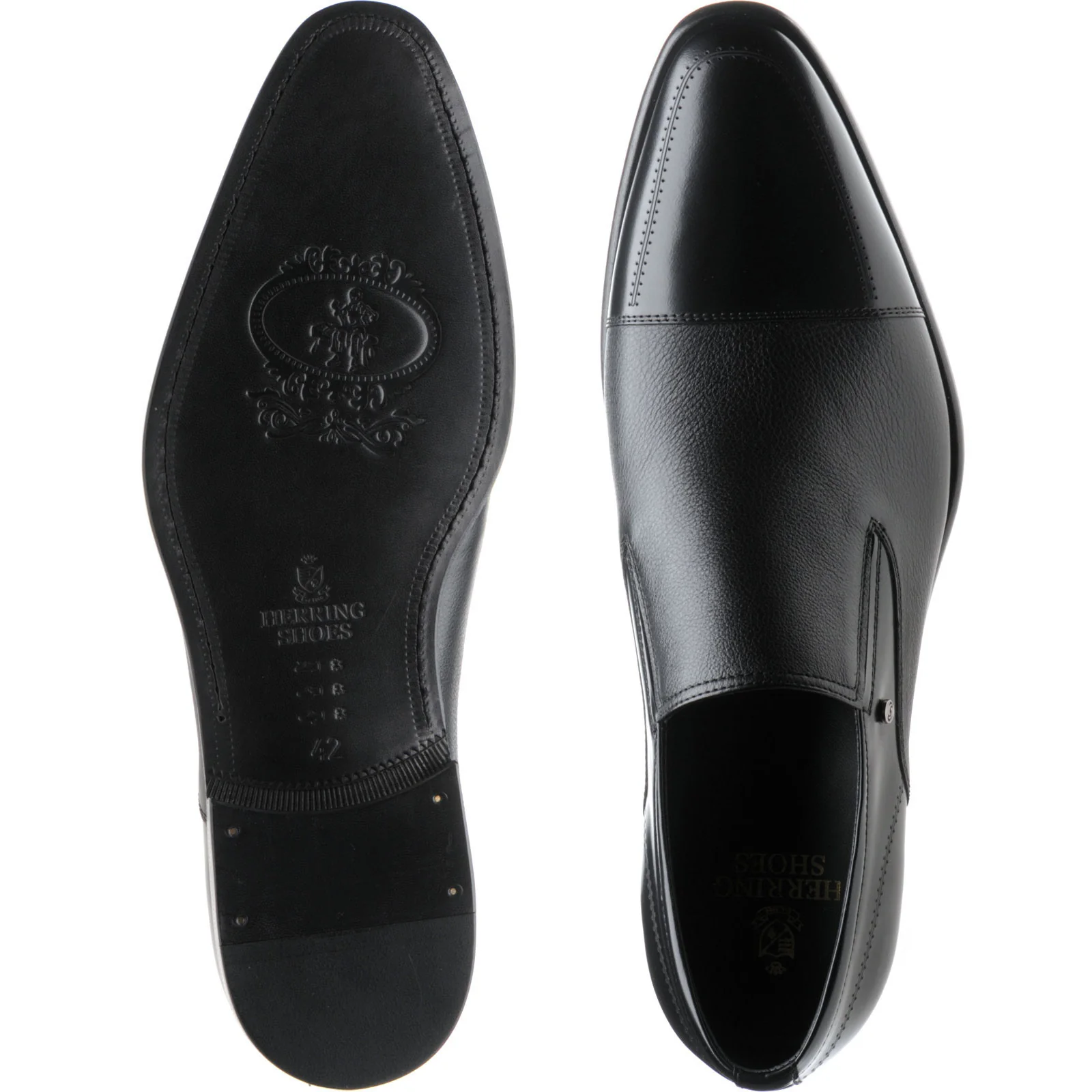 Herring Frederick mens in black calf and polished - Image 3