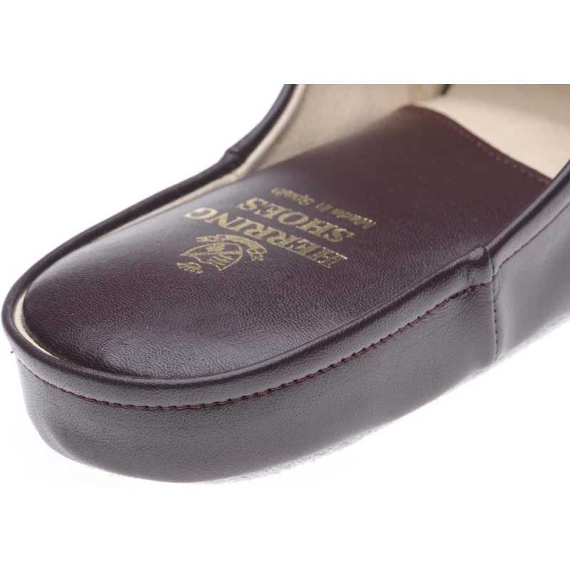 Herring Gavin mens slippers in burgundy kid (second) - Image 4