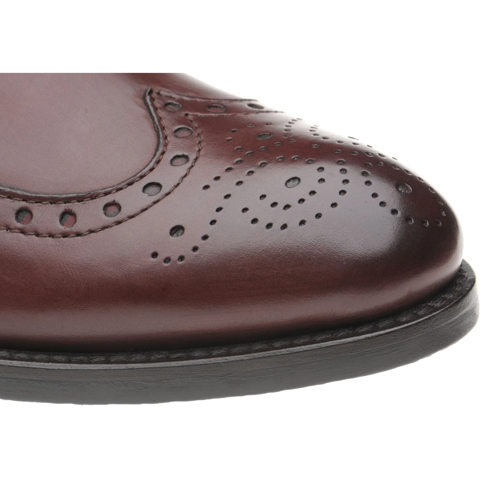Herring Giovanna ladies rubber-soled brogue boots in burgundy calf - Image 5