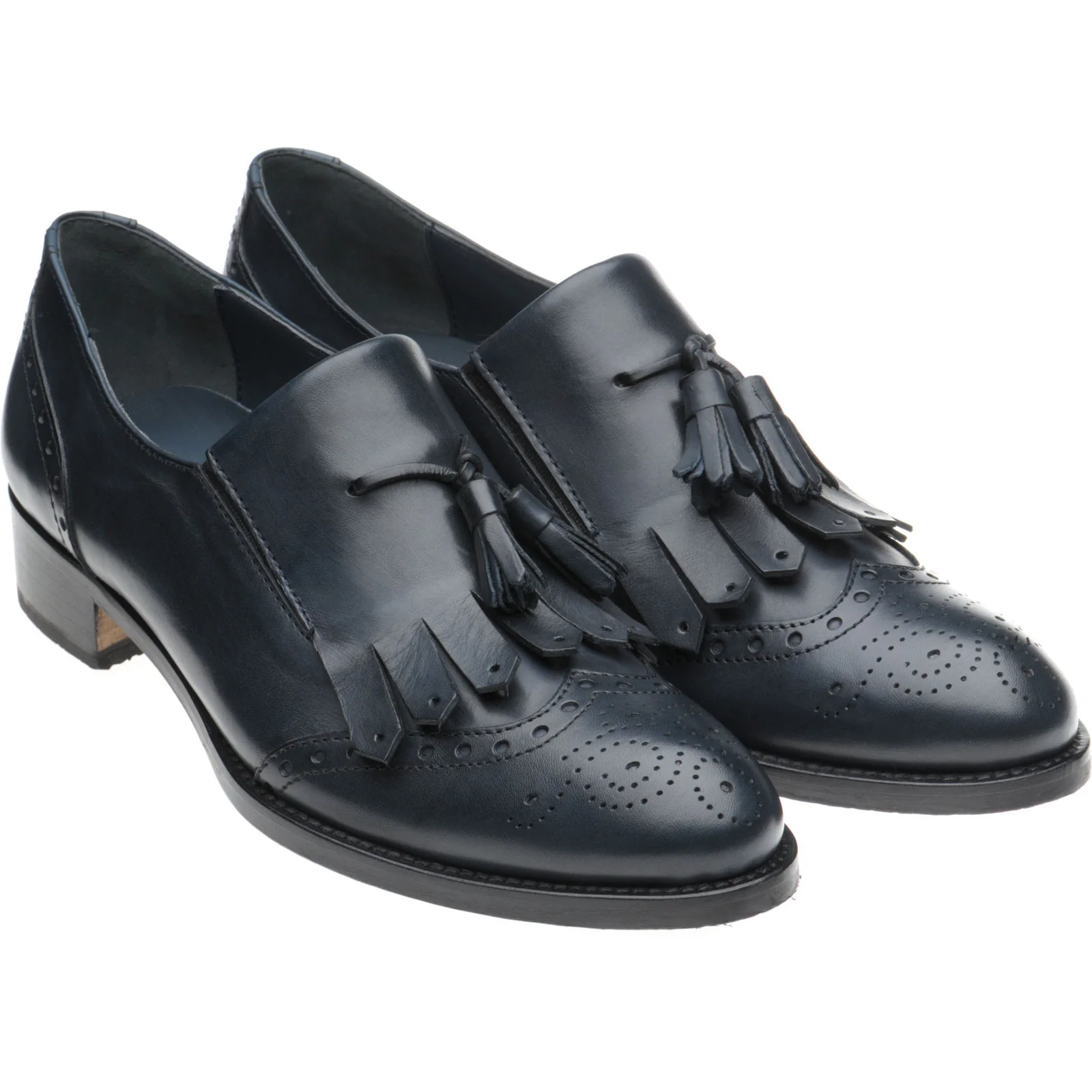 Herring Giulietta ladies hybrid-soled tasselled loafers in blue calf