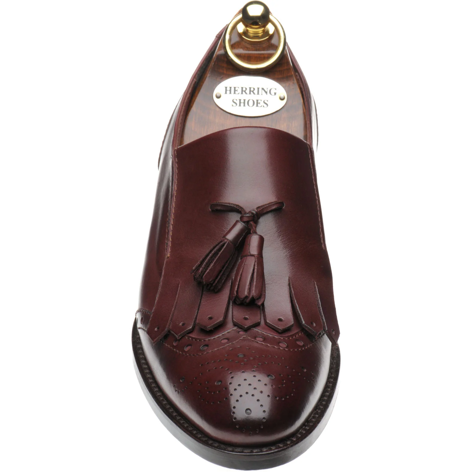 Herring Giulietta ladies hybrid-soled tasselled loafers in burgundy calf - Image 2