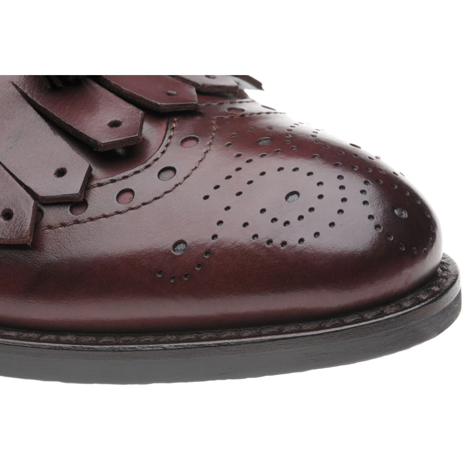 Herring Giulietta ladies hybrid-soled tasselled loafers in burgundy calf - Image 5