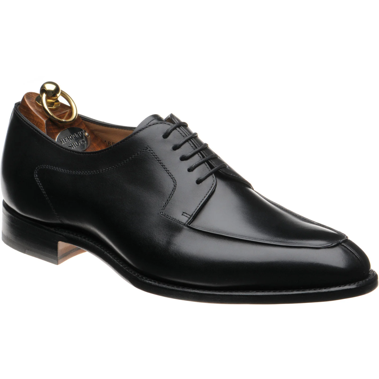 Herring Godwine mens Derby shoes in black calf