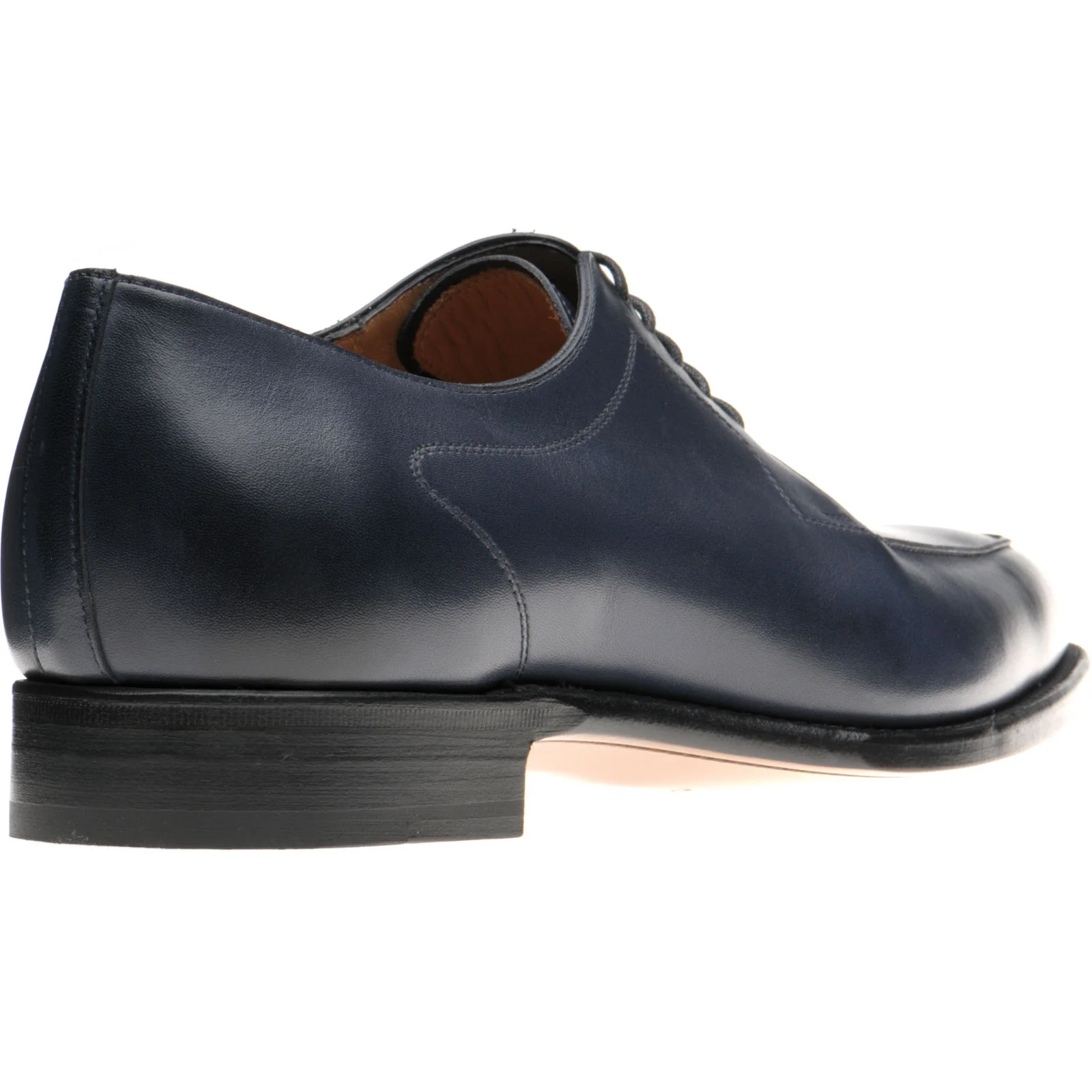 Herring Godwine mens Derby shoes in navy calf - Image 4