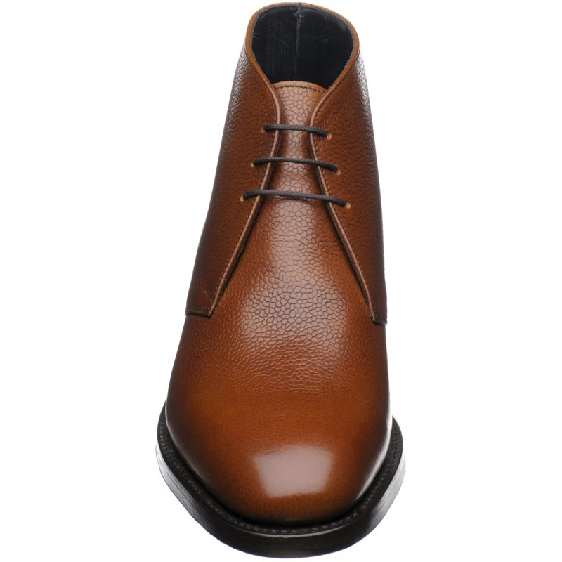 Herring Gosforth II (Rubber) mens hybrid-soled Chukka boots in tan grain (second) - Image 2