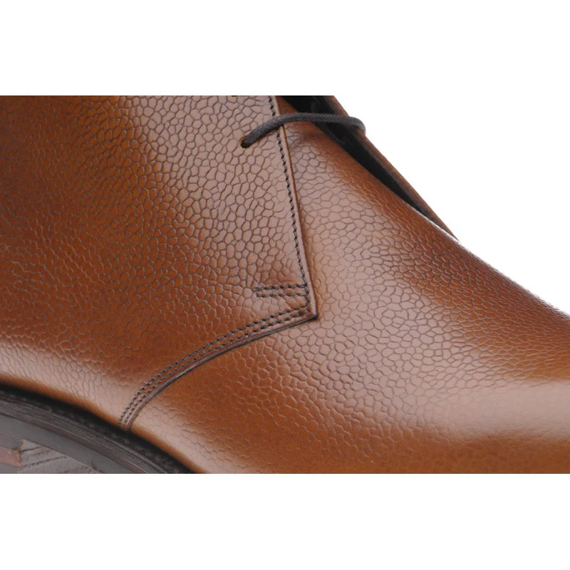Herring Gosforth II (Rubber) mens hybrid-soled Chukka boots in tan grain (second) - Image 4