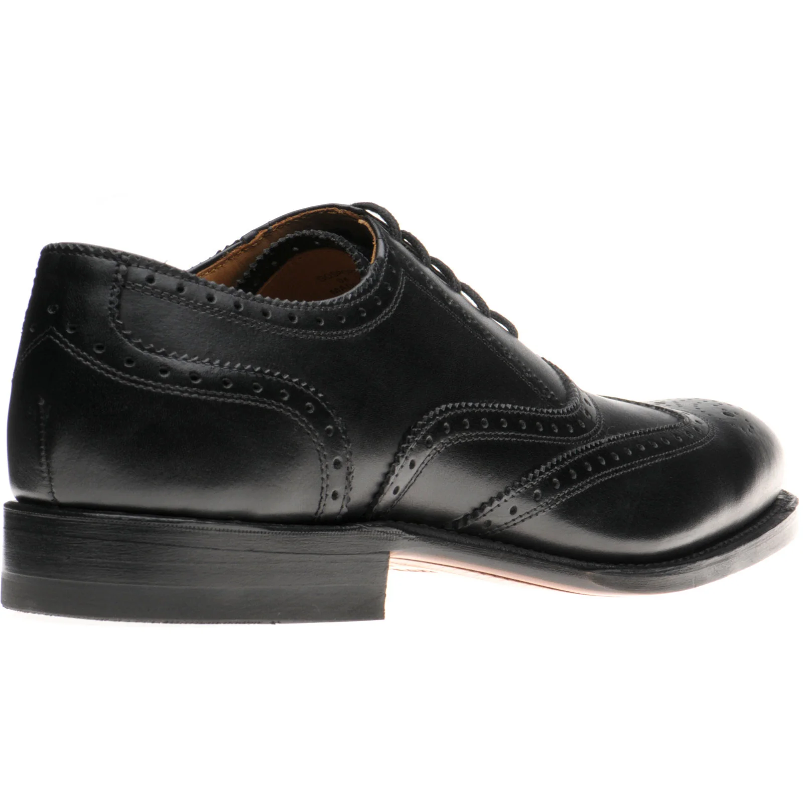 Herring Gosport mens brogues in black calf - Image 4