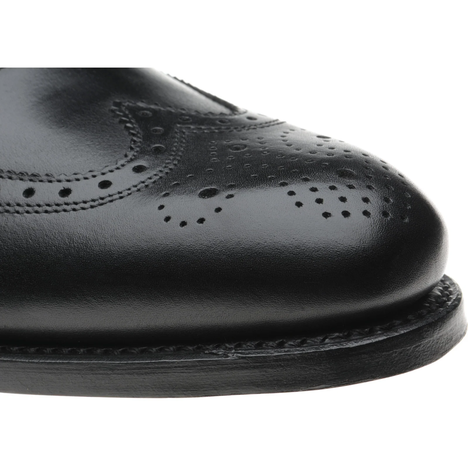 Herring Gosport mens brogues in black calf - Image 5