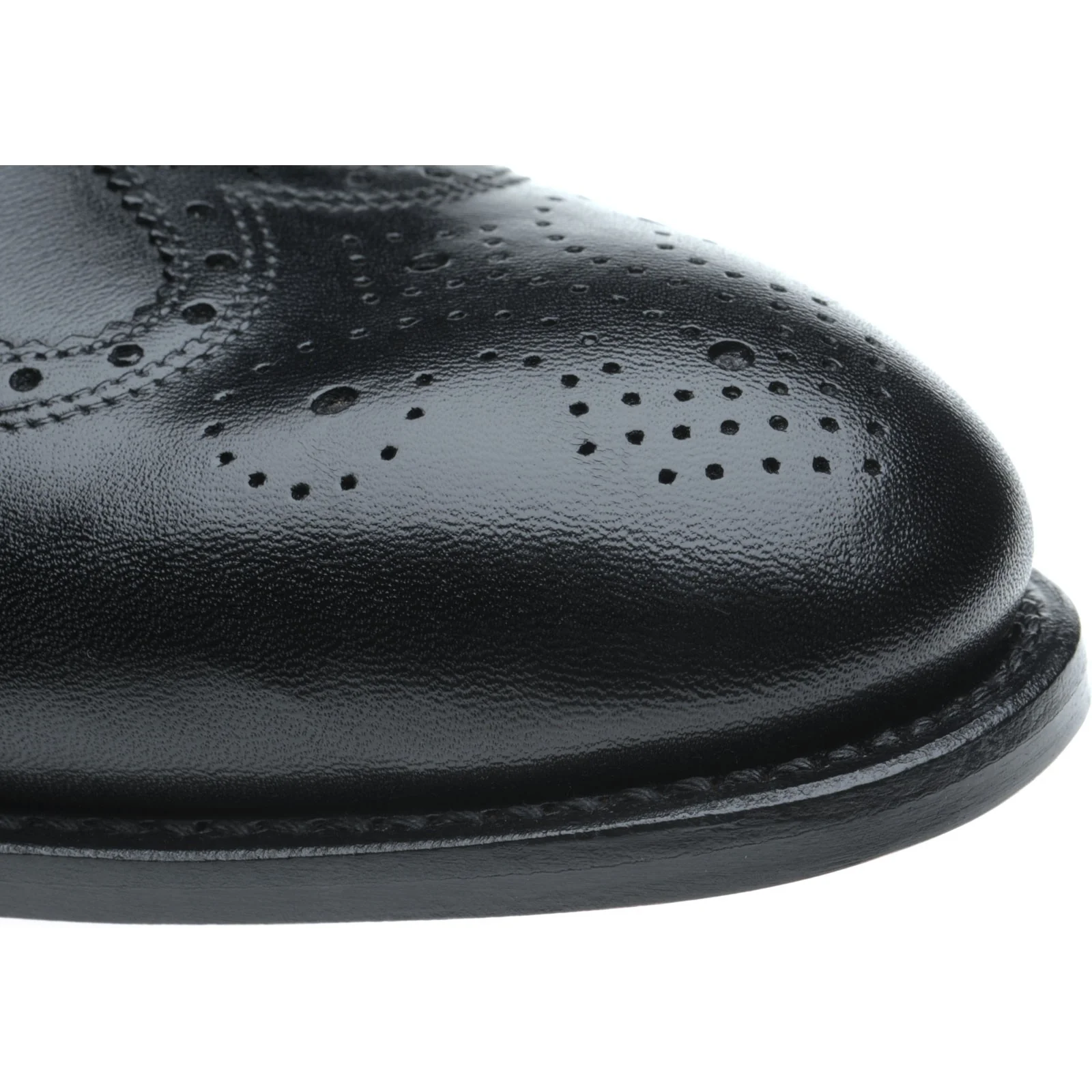Herring Gosport mens brogues in black calf (second) - Image 5