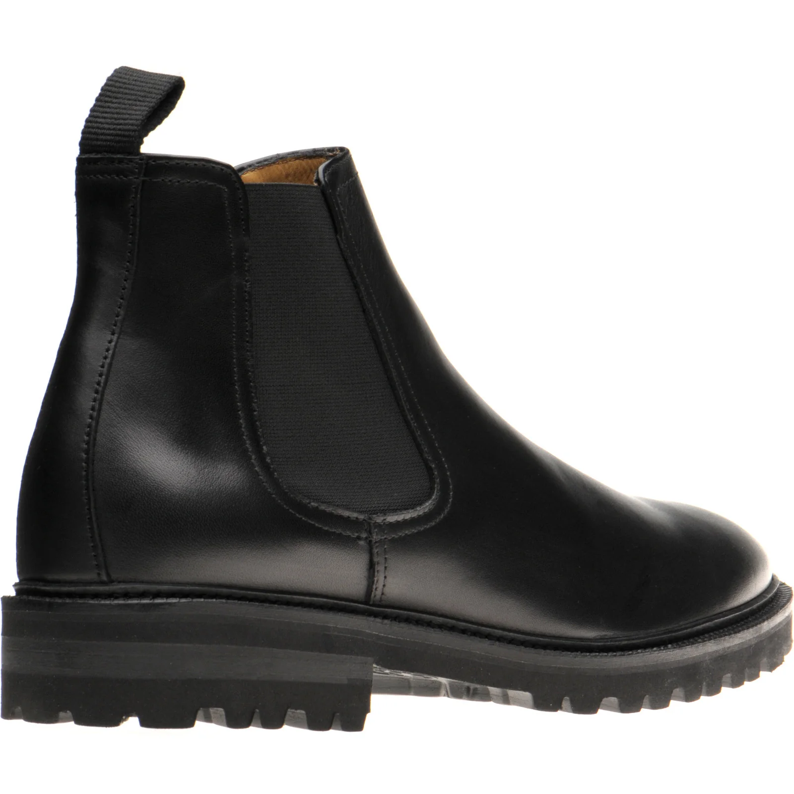 Herring Grange mens rubber-soled boots in black calf - Image 4