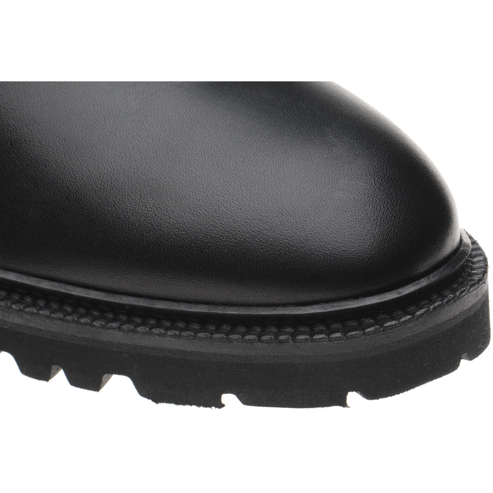 Herring Grange mens rubber-soled boots in black calf - Image 5