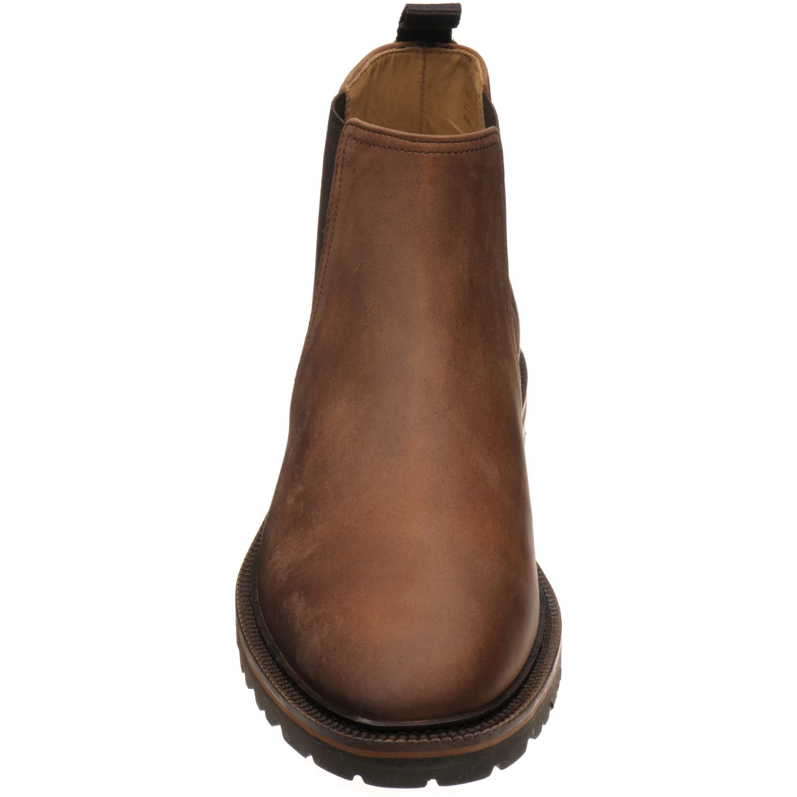 Herring Grange mens rubber-soled boots in nut brown calf (second) - Image 2
