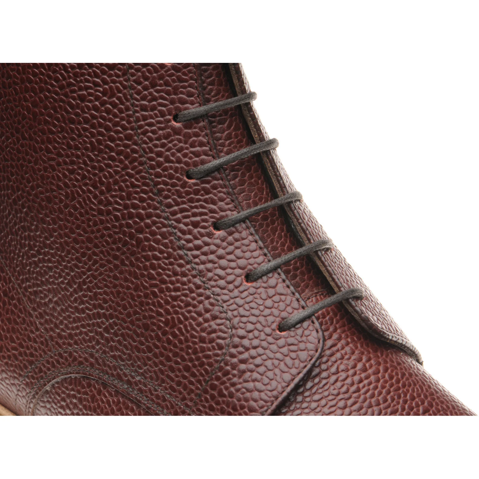 Herring Grantham Rubber mens rubber-soled boots in burgundy grain - Image 5