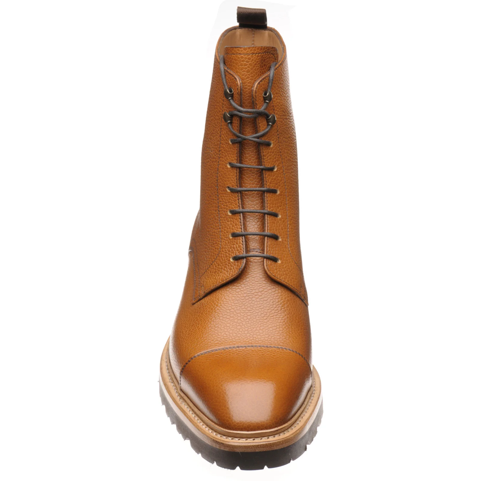 Herring Grantham Rubber mens rubber-soled boots in tan grain - Image 2