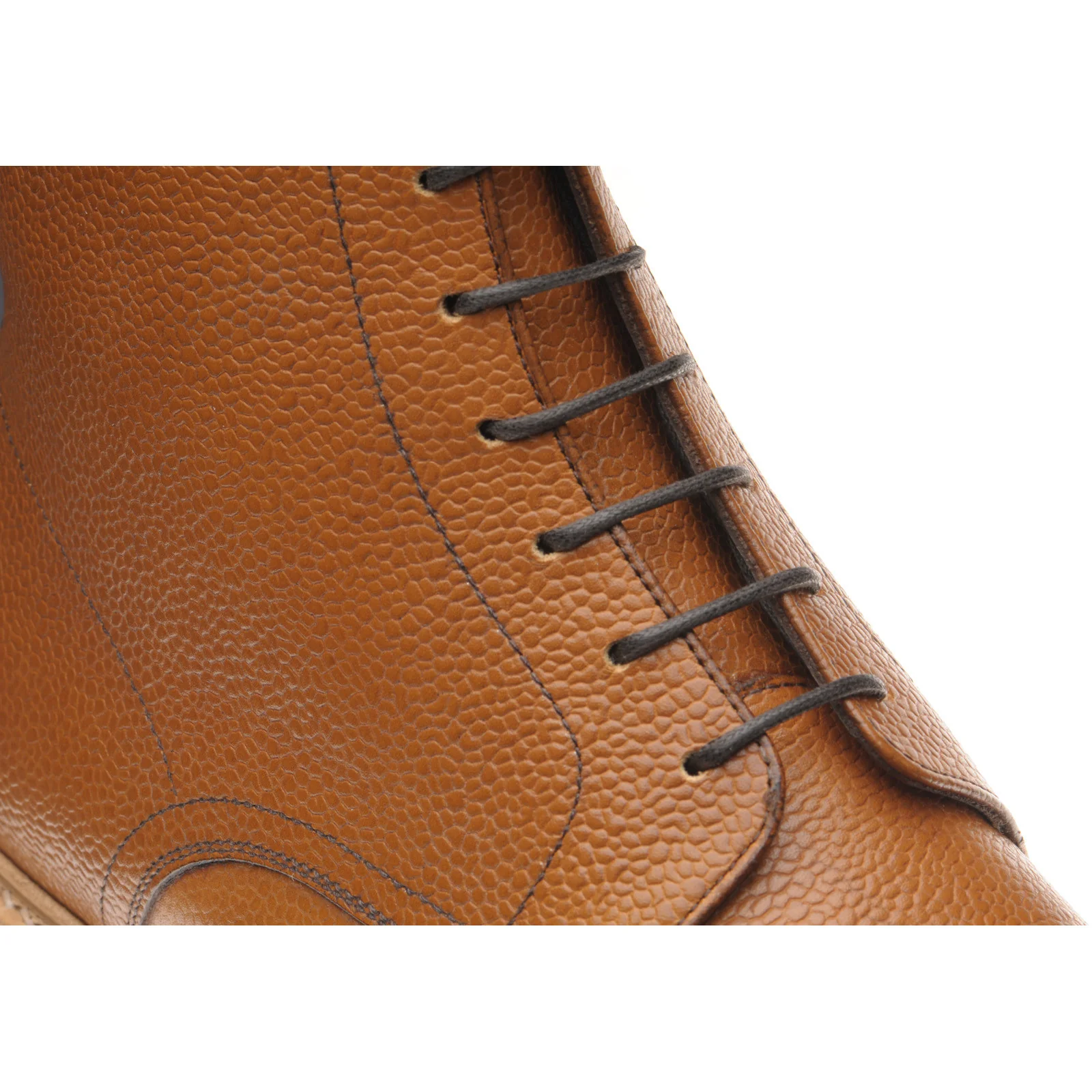 Herring Grantham Rubber mens rubber-soled boots in tan grain - Image 5