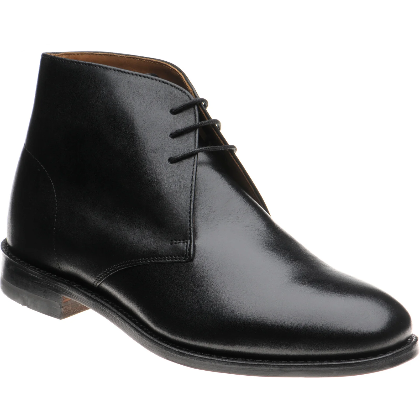 Herring Grays mens Chukka boots in black calf (second)