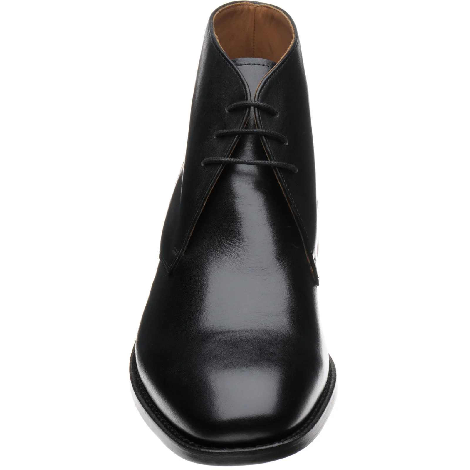 Herring Grays mens Chukka boots in black calf (second) - Image 2