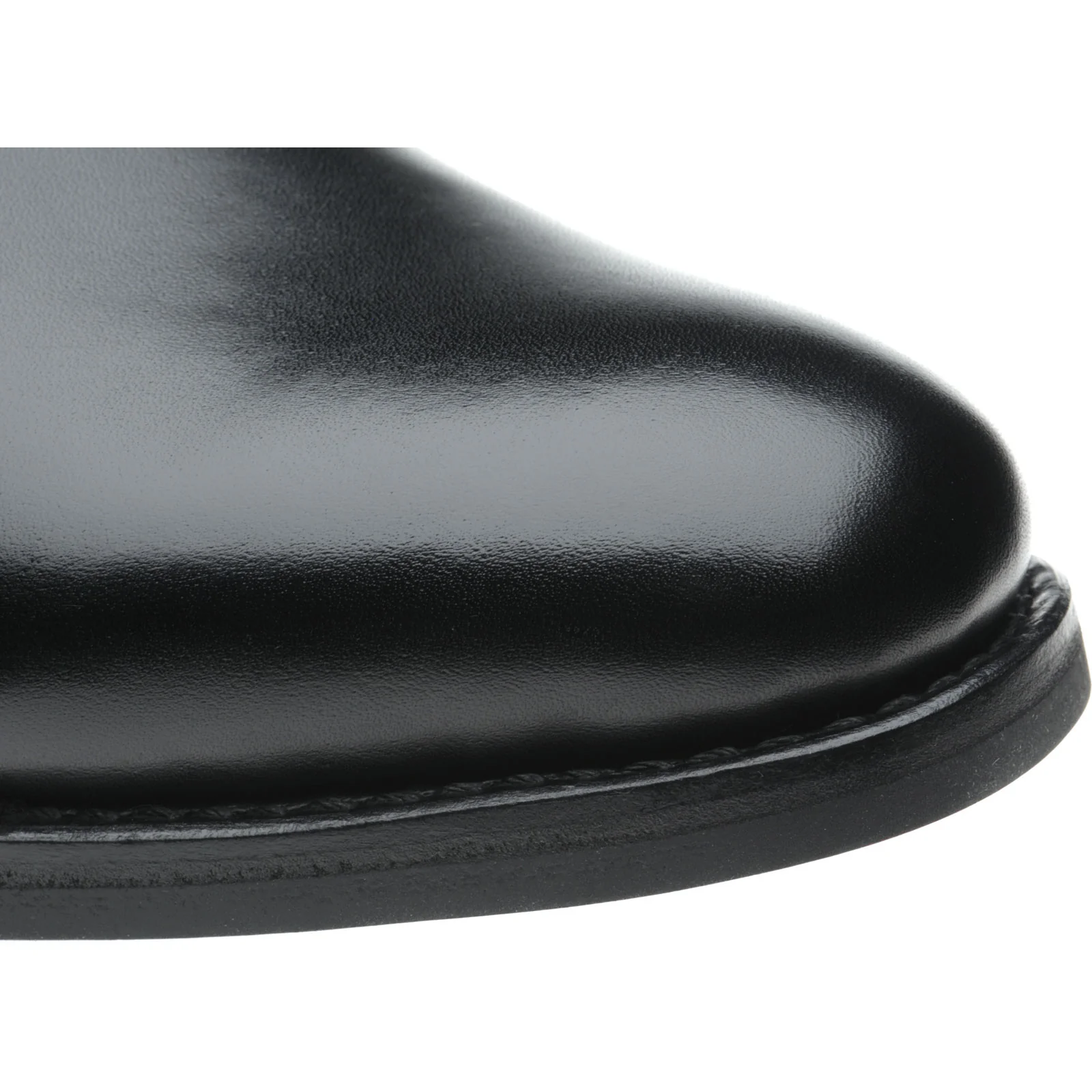 Herring Grays Rubber mens rubber-soled Chukka boots in black calf - Image 5