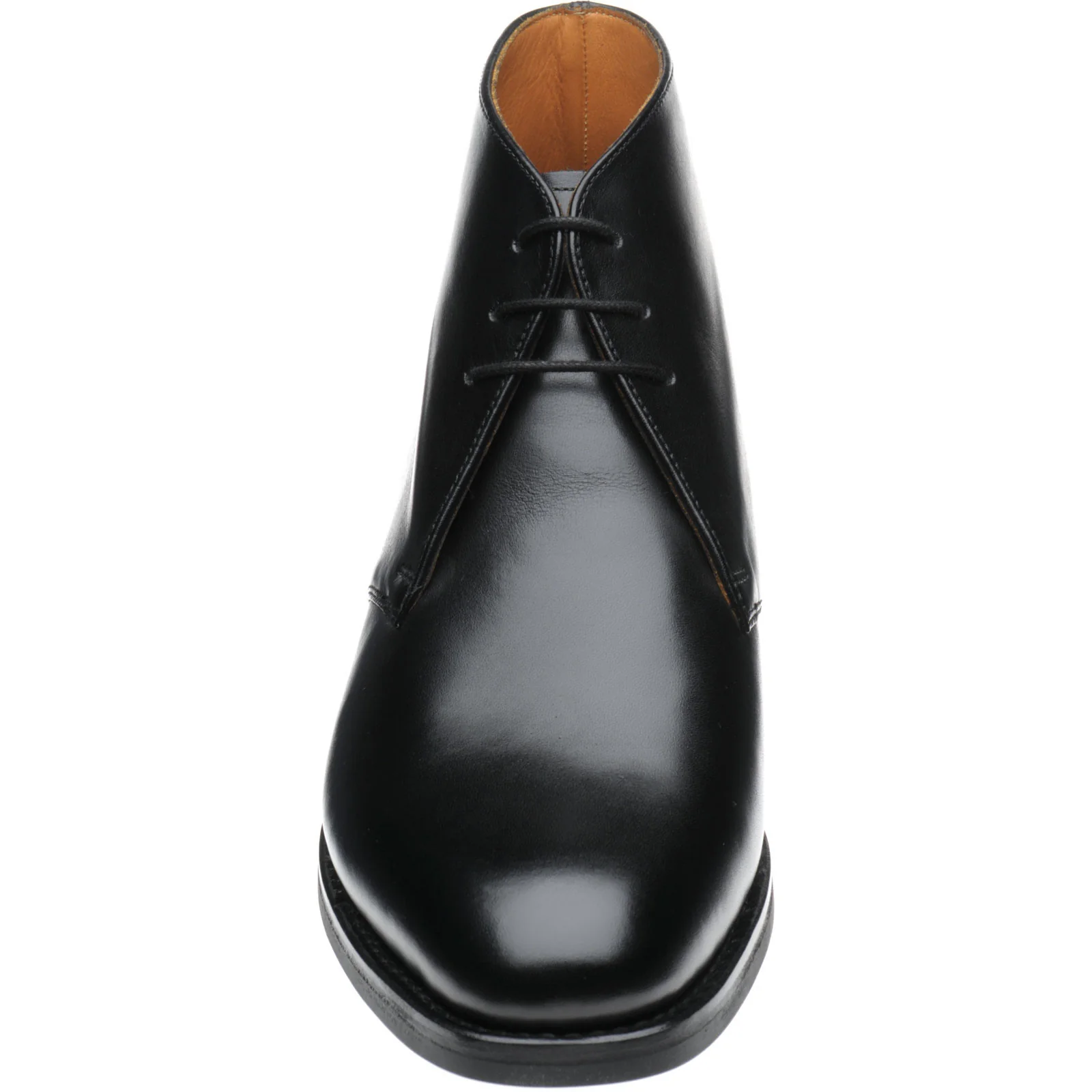 Herring Grays Rubber mens rubber-soled Chukka boots in black calf (second) - Image 2