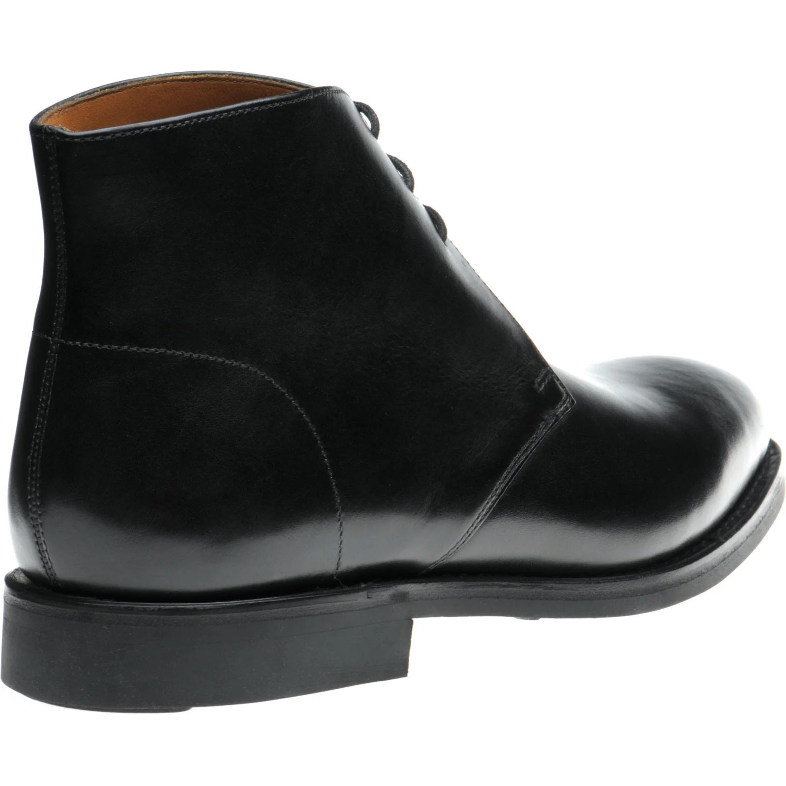 Herring Grays Rubber mens rubber-soled Chukka boots in black calf (second) - Image 4