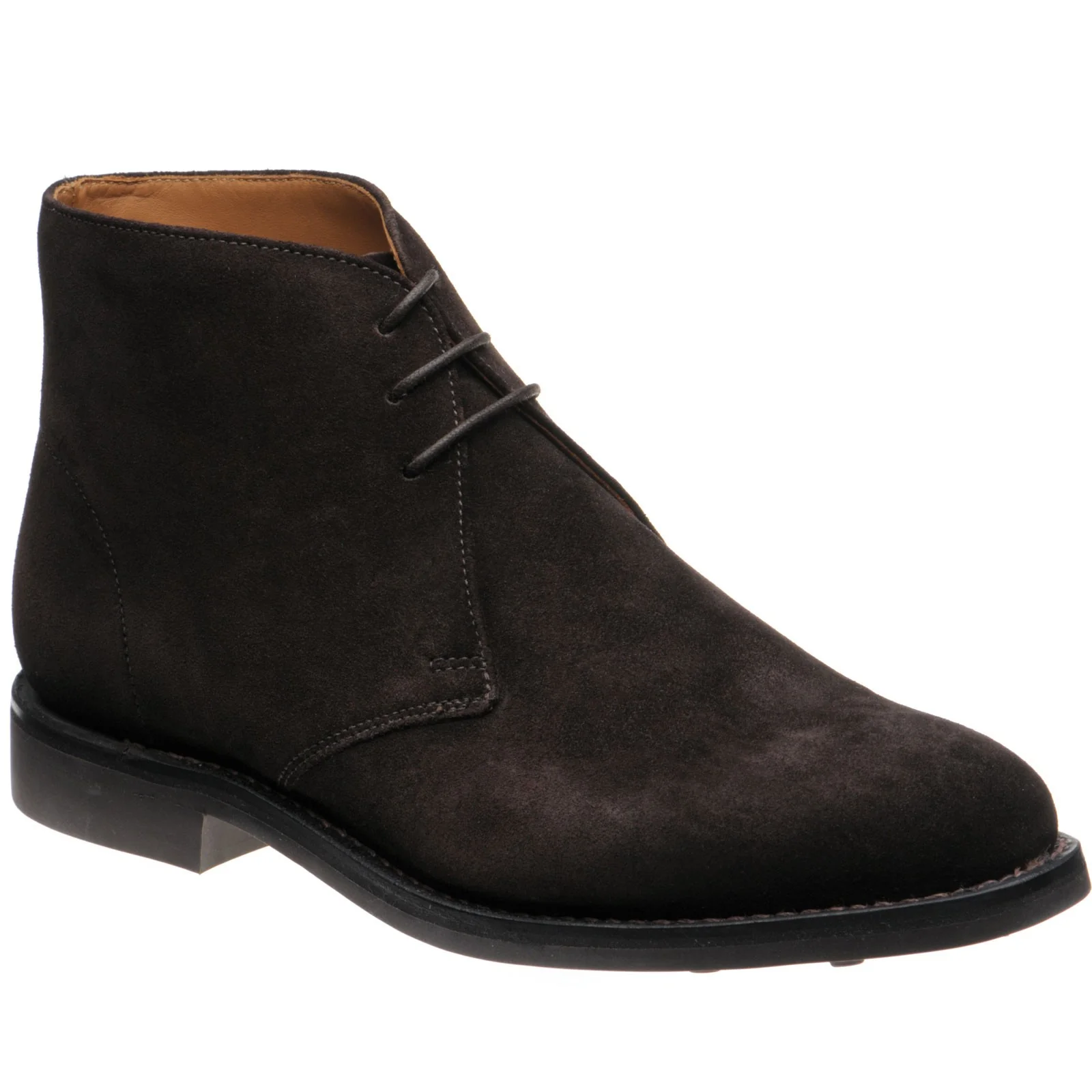 Herring Grays Rubber mens rubber-soled Chukka boots in brown suede (second)
