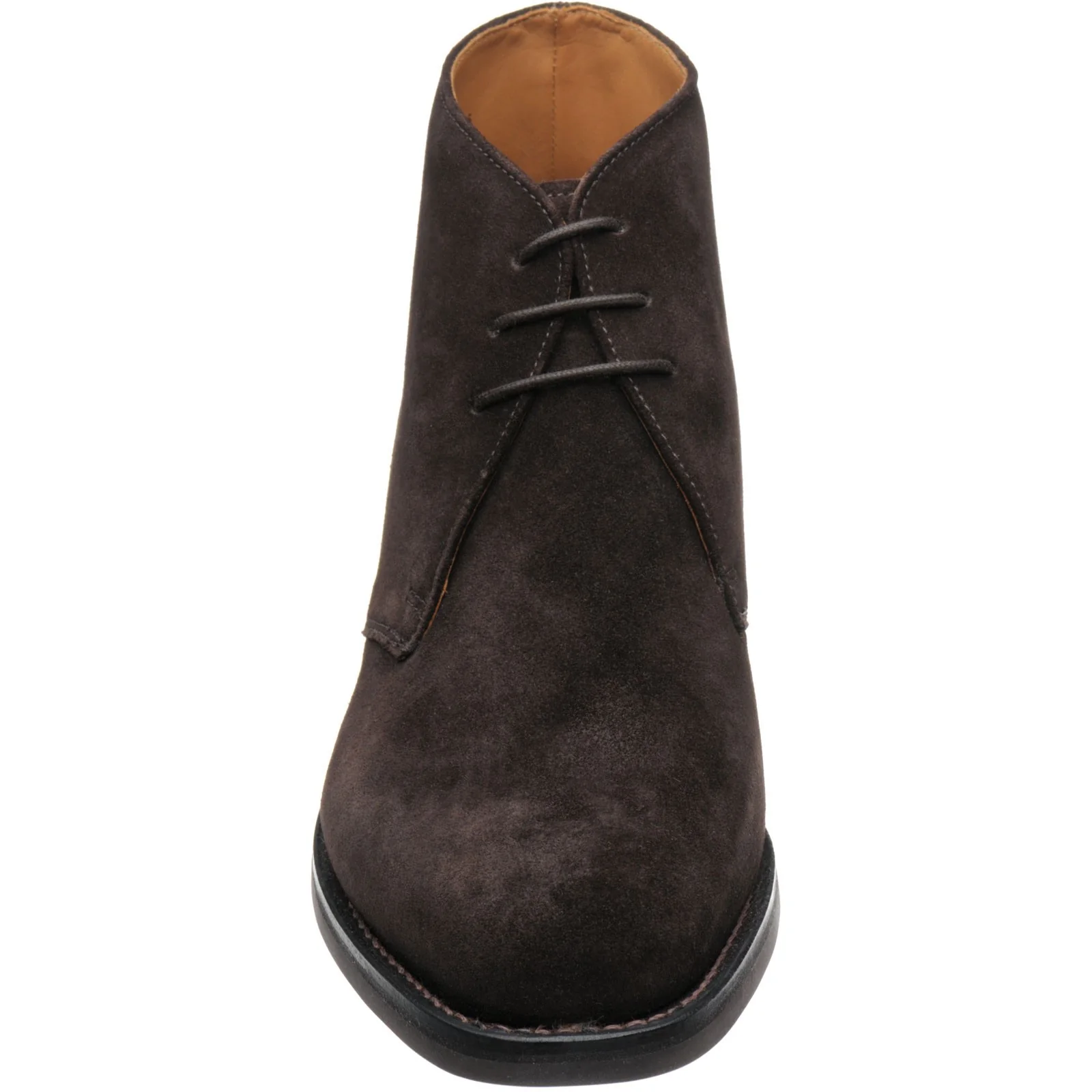 Herring Grays Rubber mens rubber-soled Chukka boots in brown suede (second) - Image 2