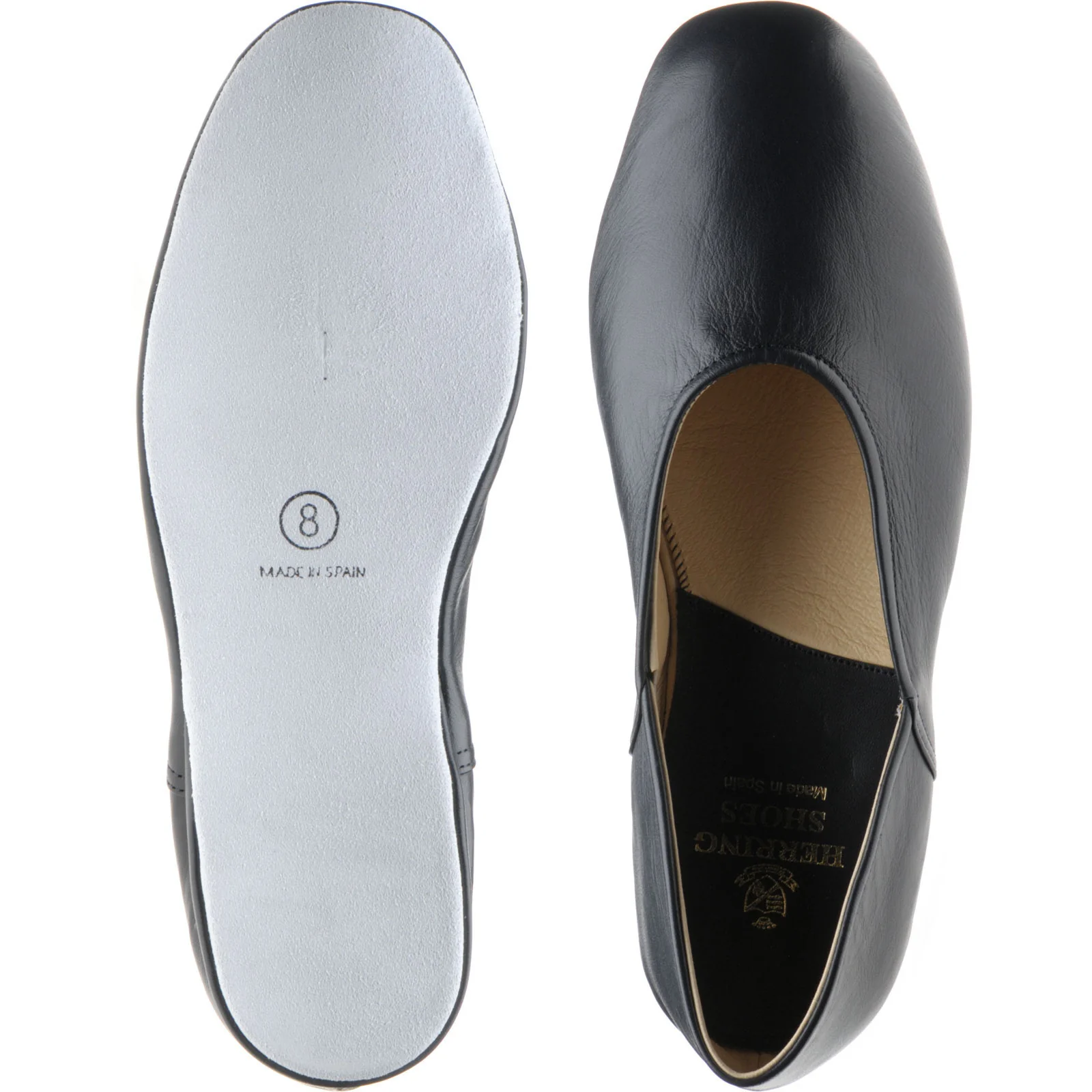 Herring Grecia mens slippers in navy kid - Image 3