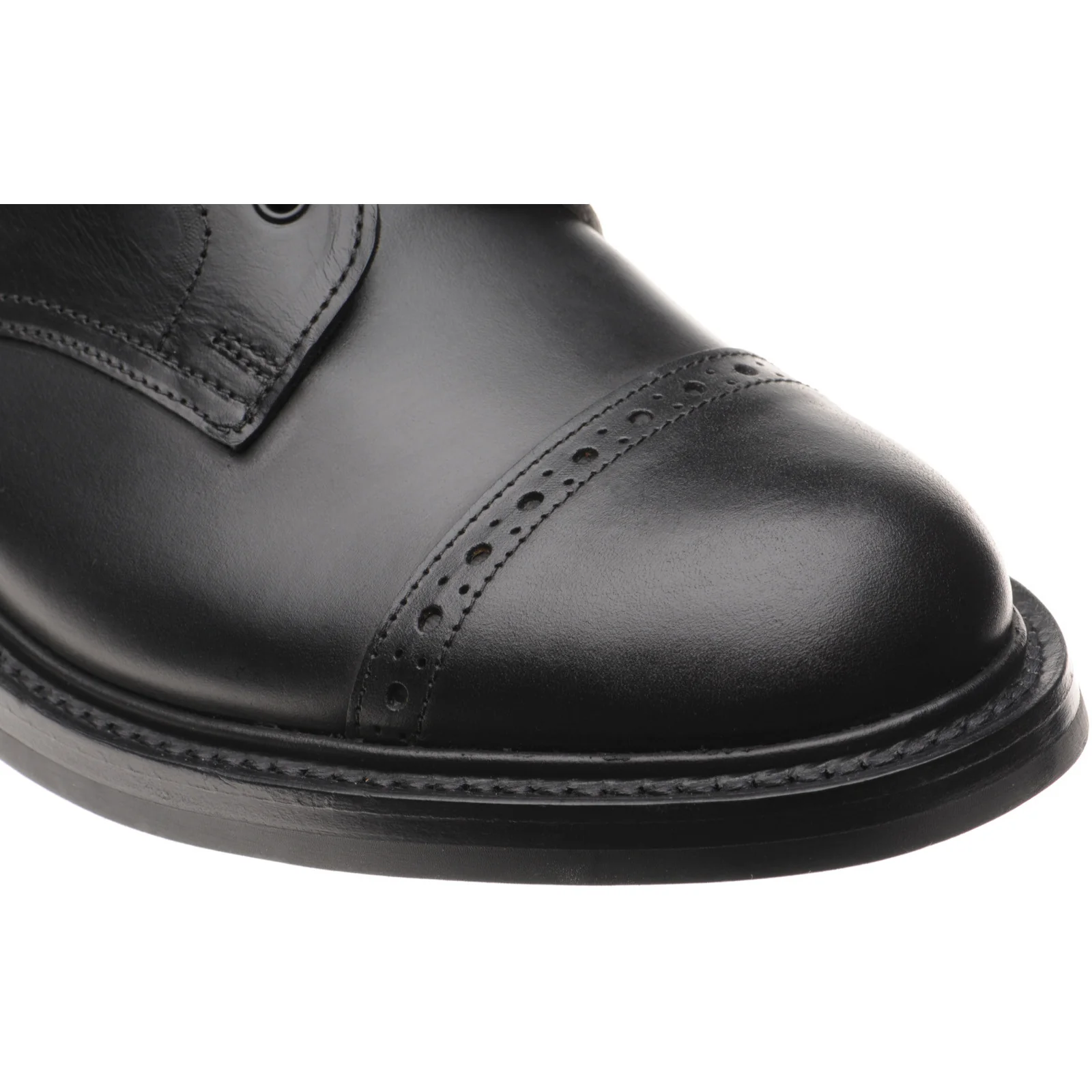 Herring Gregory Horween mens rubber-soled boots in black chromexcel - Image 4