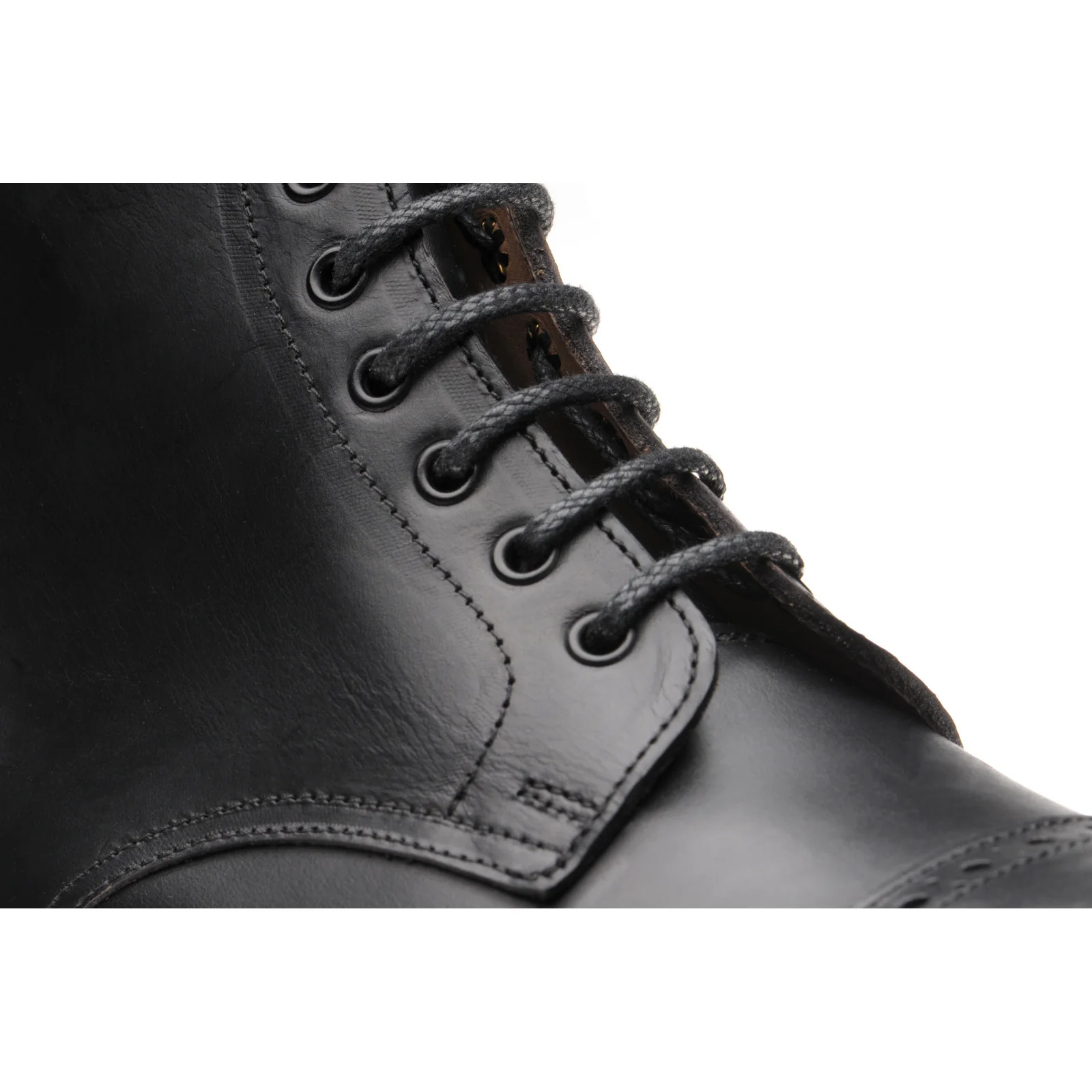 Herring Gregory Horween mens rubber-soled boots in black chromexcel - Image 5