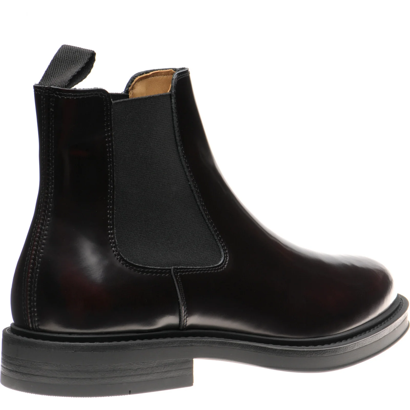 Herring Guards mens rubber-soled Chelsea boots in burgundy polished - Image 4