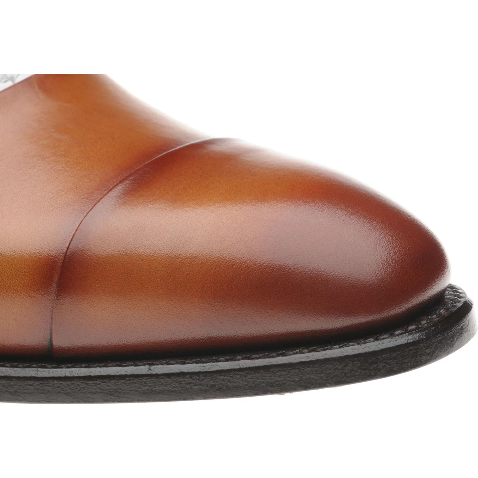 Herring Gusbourne mens two-tone Oxfords in brown and white calf - Image 5