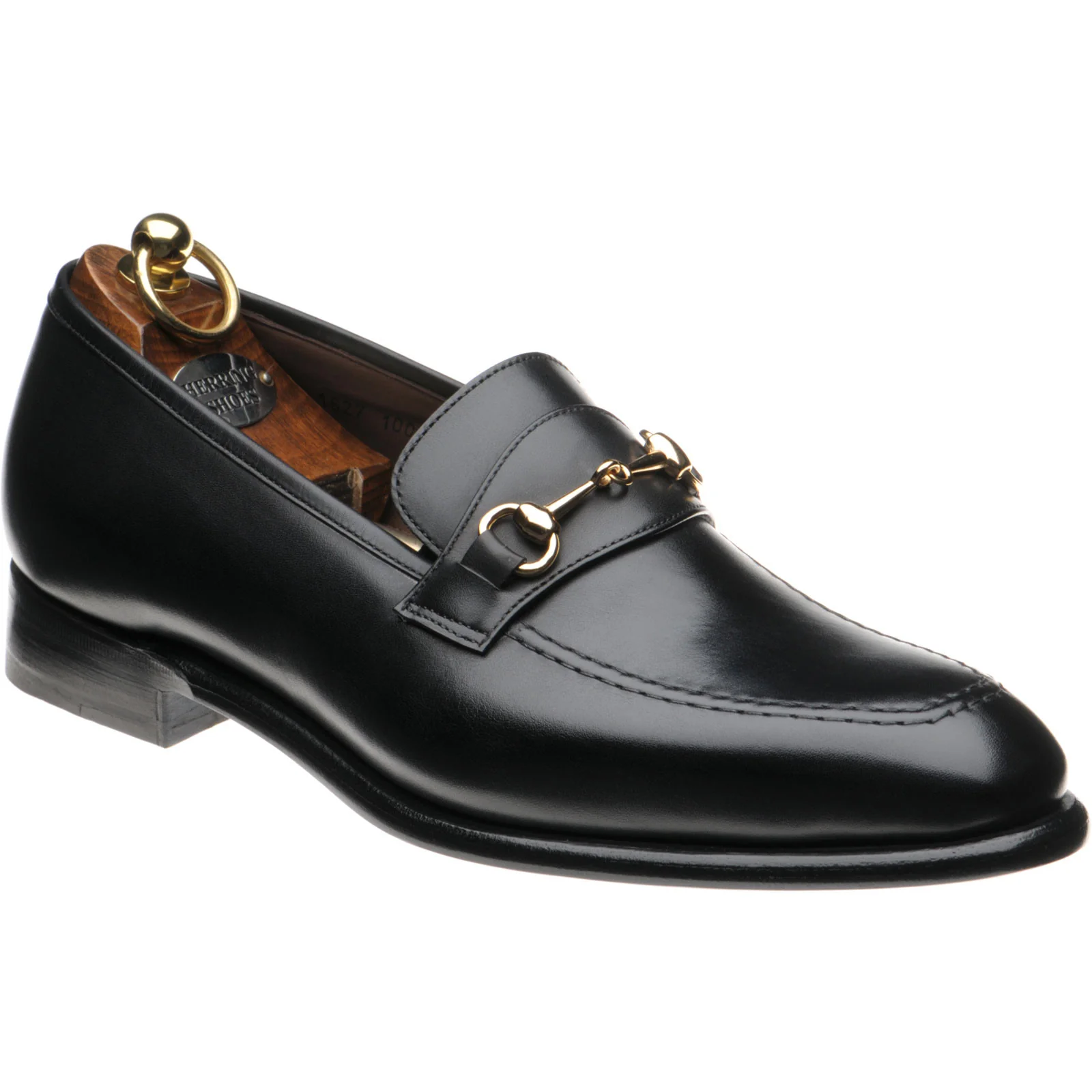 Herring Harlington mens loafers in black calf