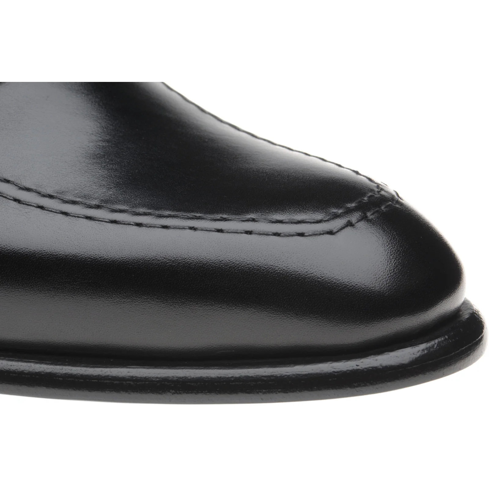 Herring Harlington mens loafers in black calf - Image 5