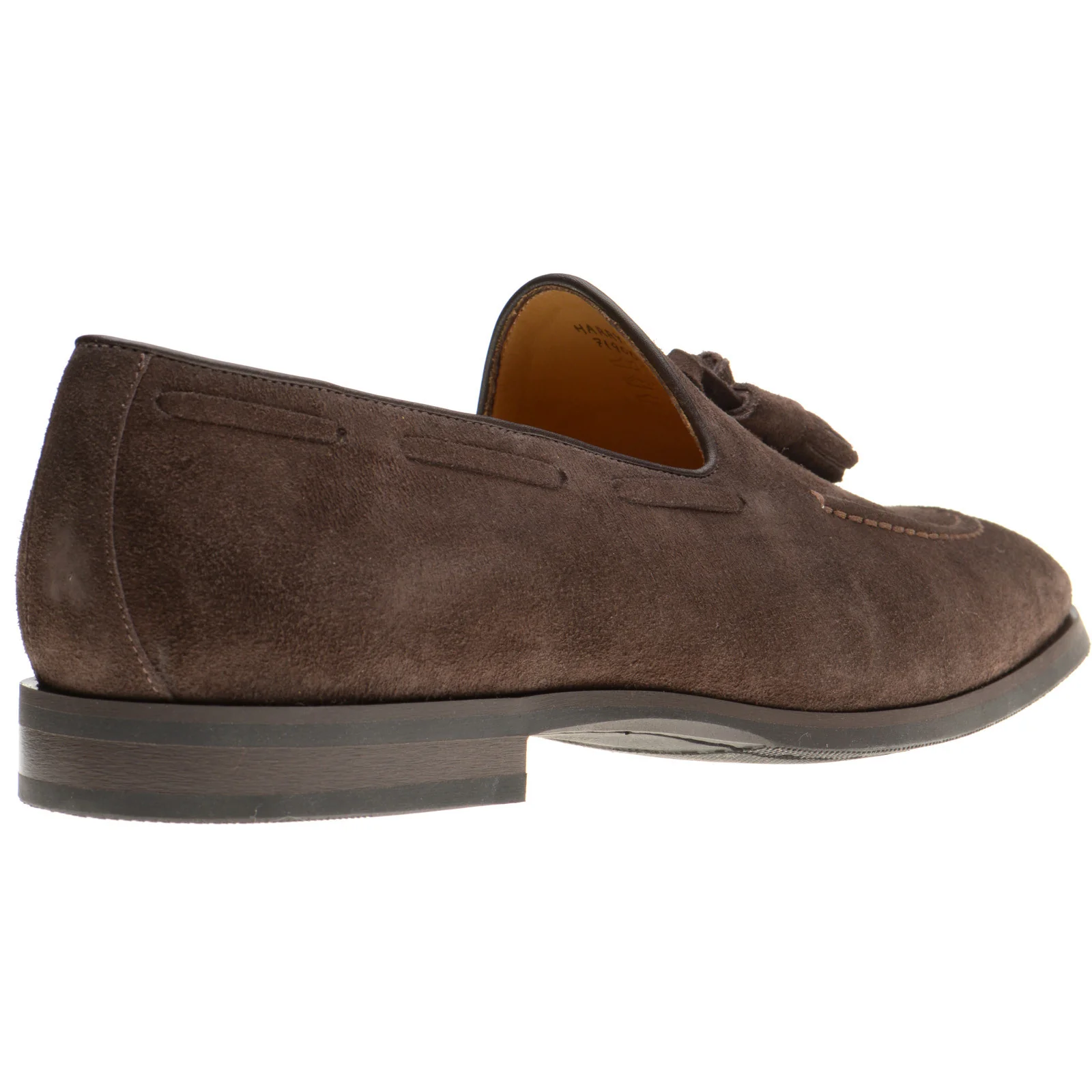 Herring Harry mens rubber-soled tasselled loafers in brown suede - Image 4