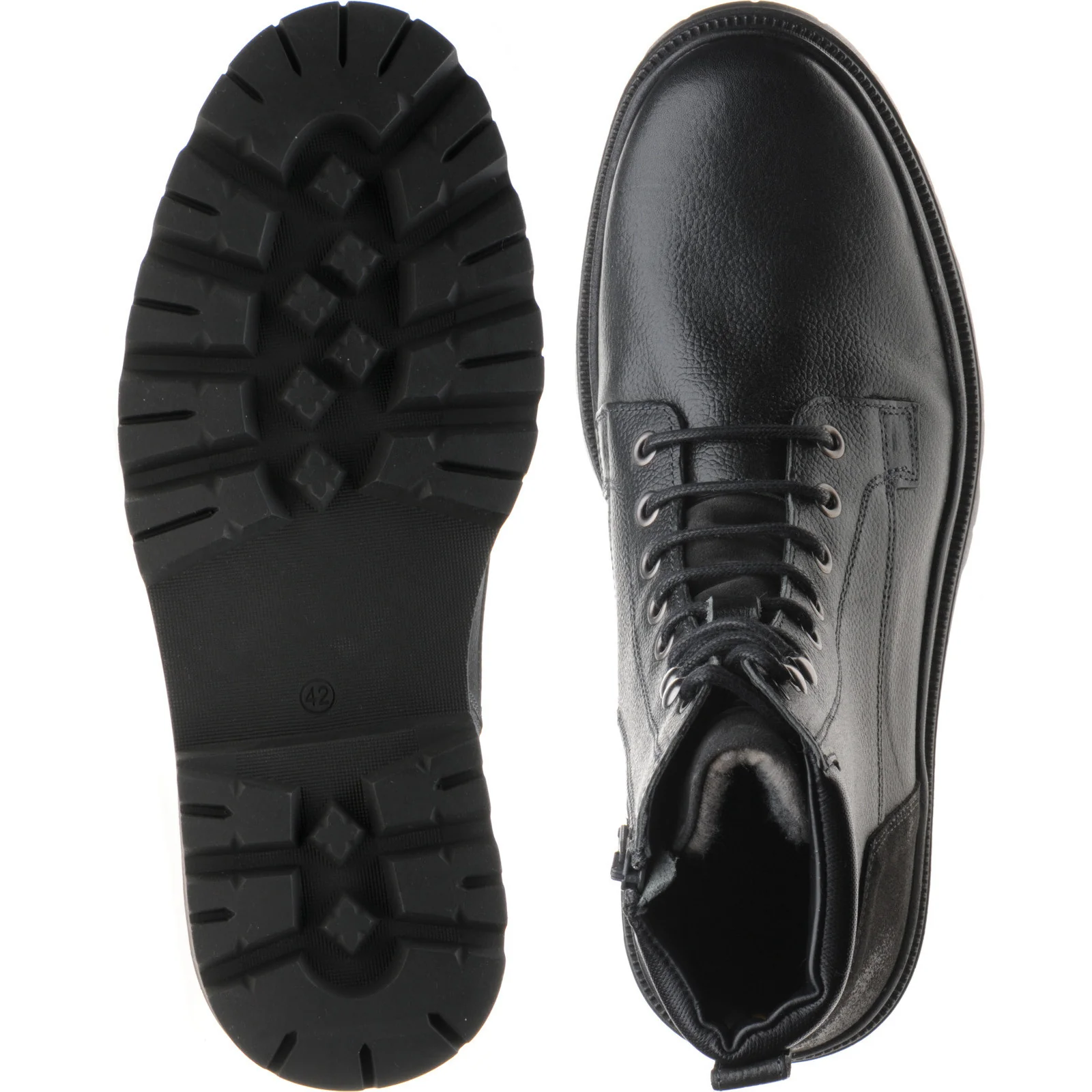 Herring Hawke mens rubber-soled boots in black grain (second) - Image 3