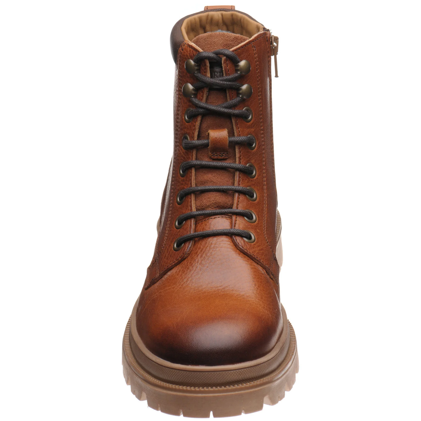Herring Hawke mens rubber-soled boots in brown grain - Image 2