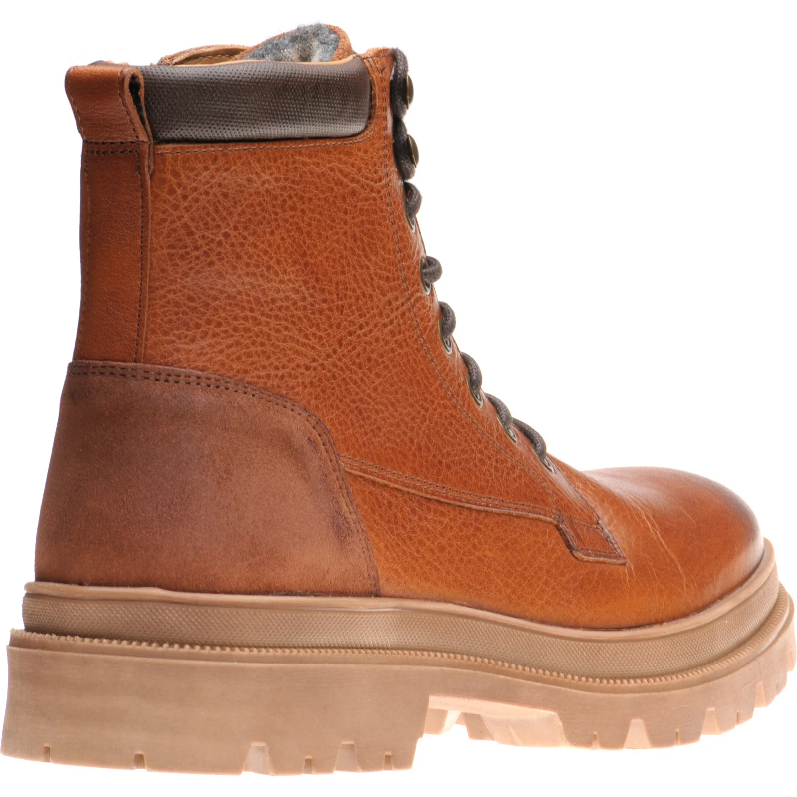 Herring Hawke mens rubber-soled boots in brown grain - Image 4