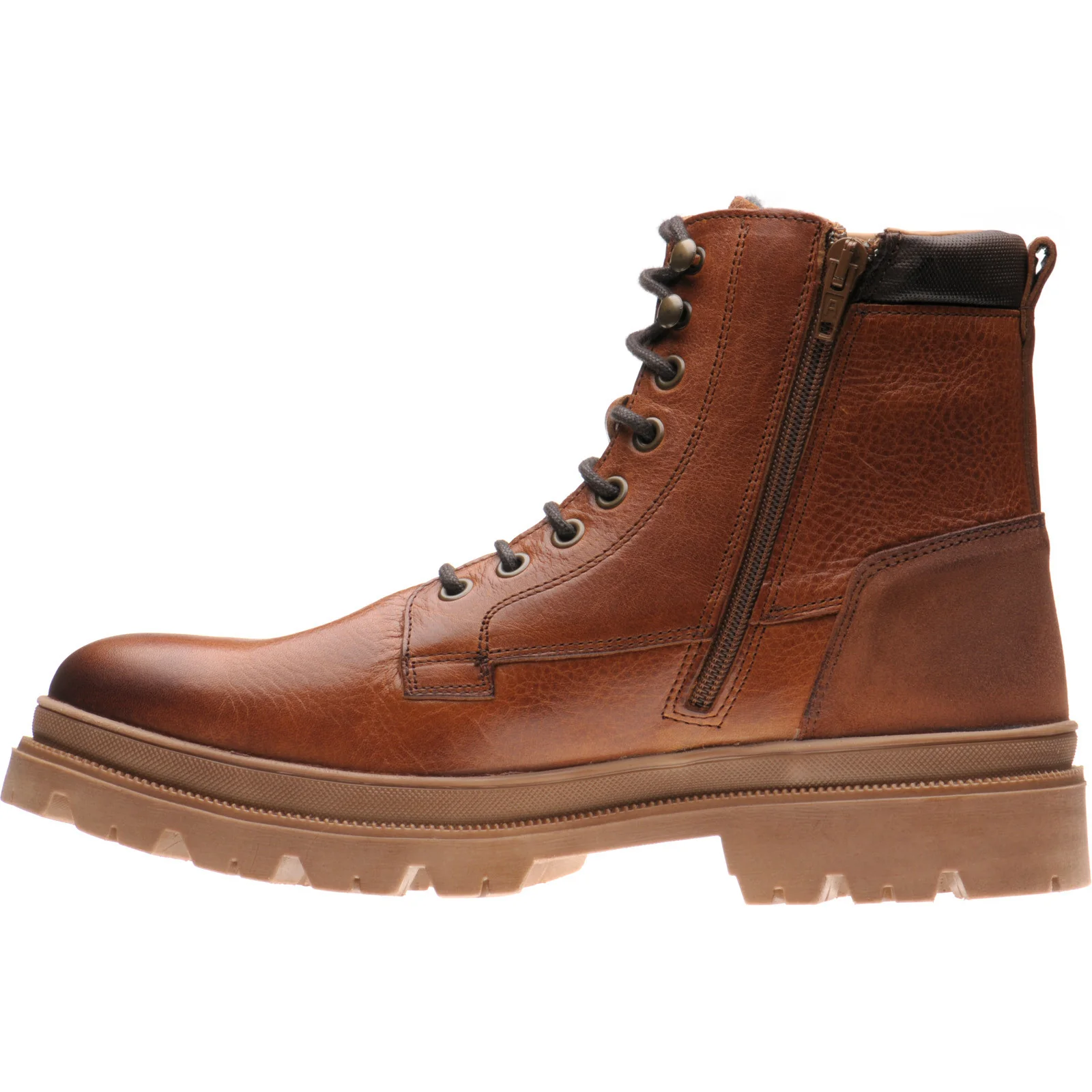Herring Hawke mens rubber-soled boots in brown grain - Image 5