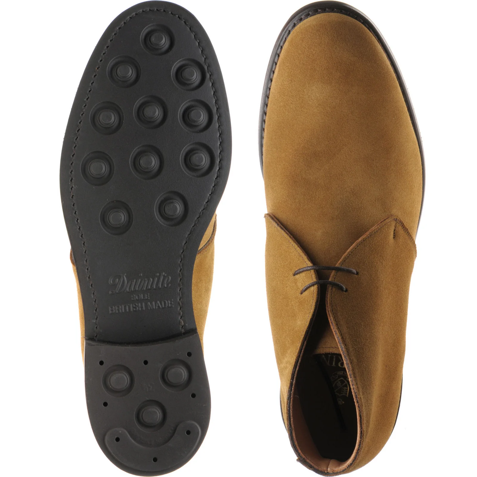 Herring Herald mens rubber-soled Chukka boots in maracca suede - Image 3