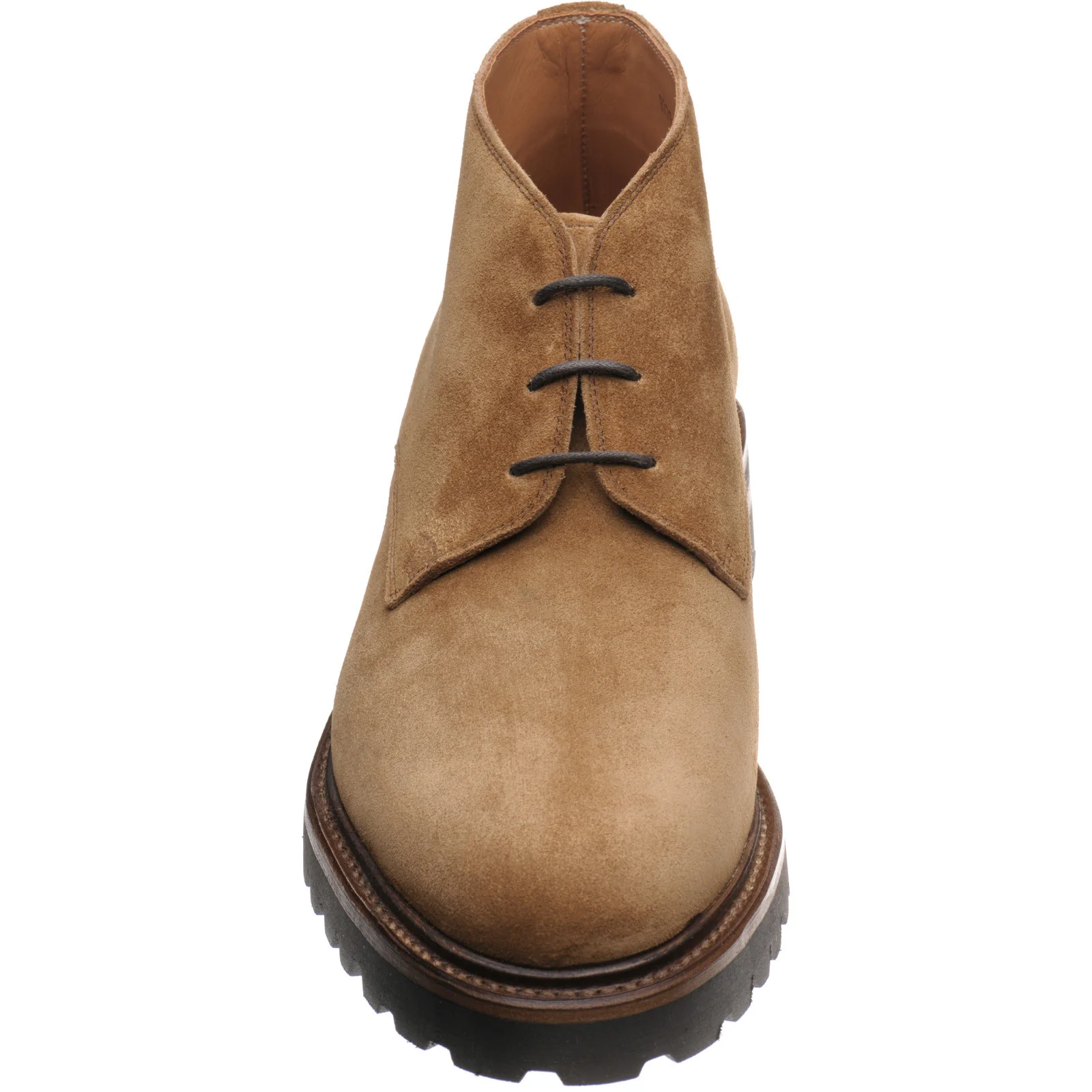 Herring Hook mens rubber-soled Chukka boots in mid brown suede - Image 2