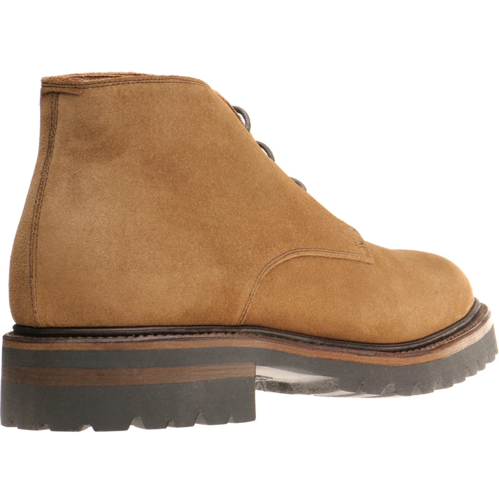 Herring Hook mens rubber-soled Chukka boots in mid brown suede - Image 4