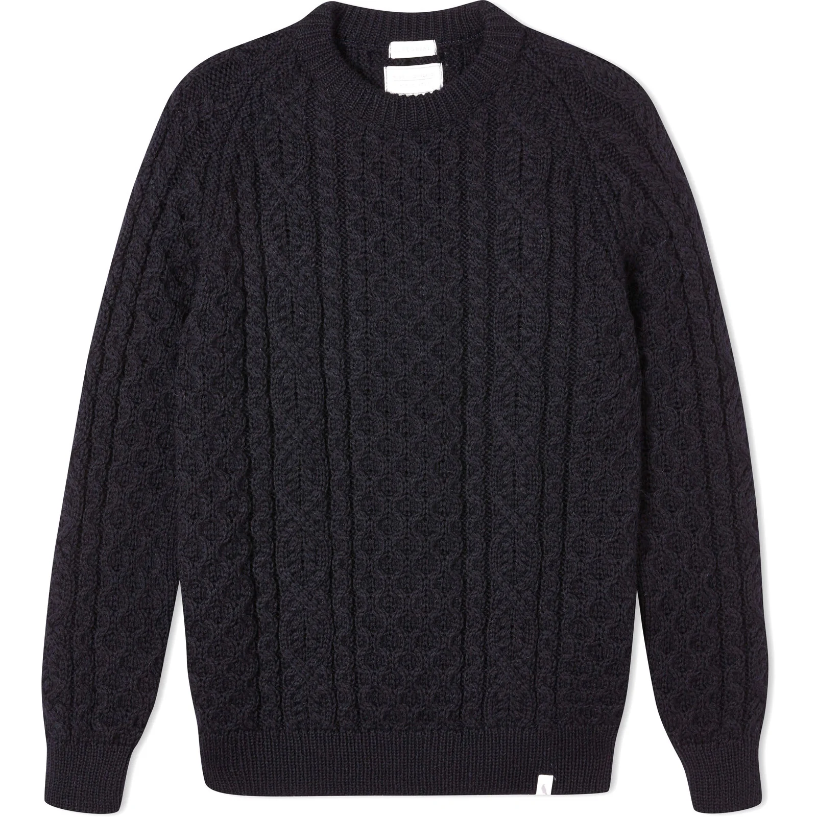 Herring Hudson Aran Jumper by Peregrine in navy