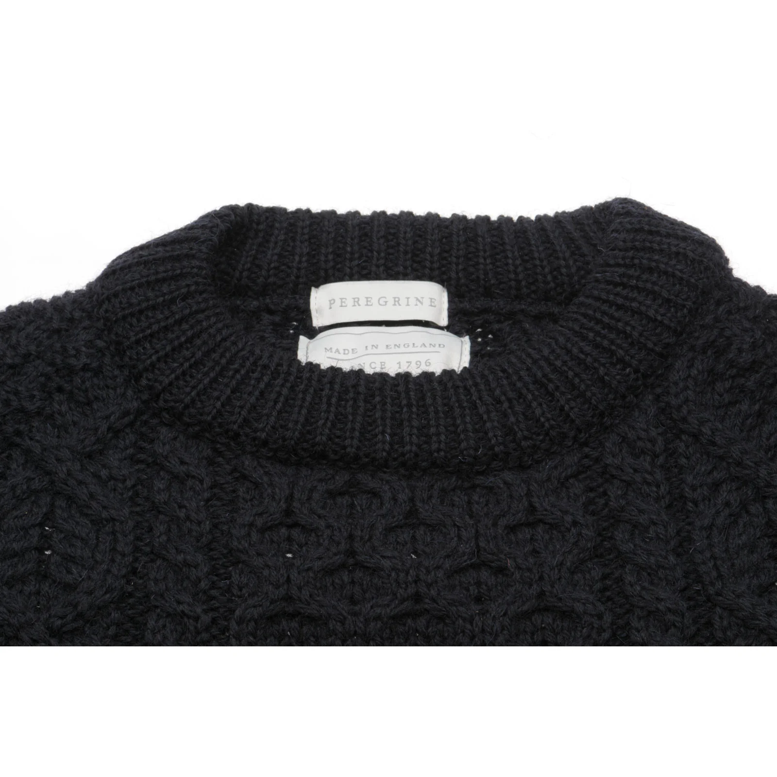 Herring Hudson Aran Jumper by Peregrine in navy - Image 5